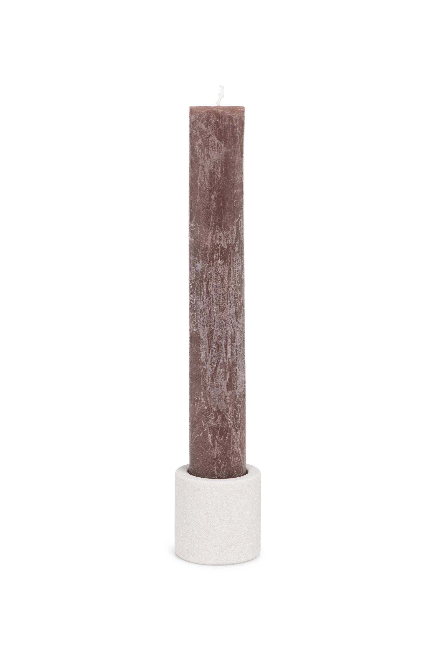 Cylindrical sandstone candle holder - 5.2x5 cm - Type: product