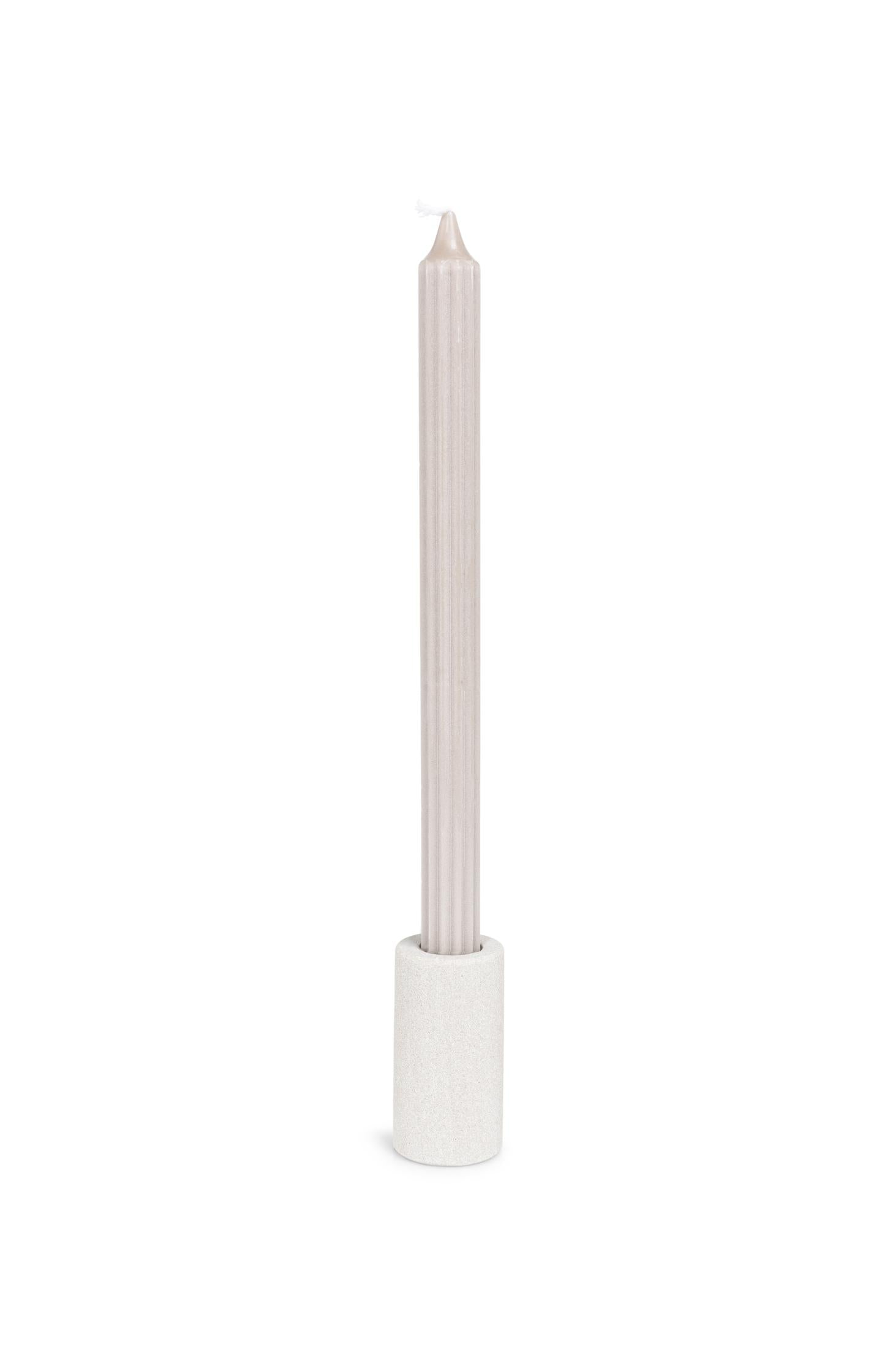 Cylindrical sandstone candle holder - 7.5x3.8 cm - Type: product