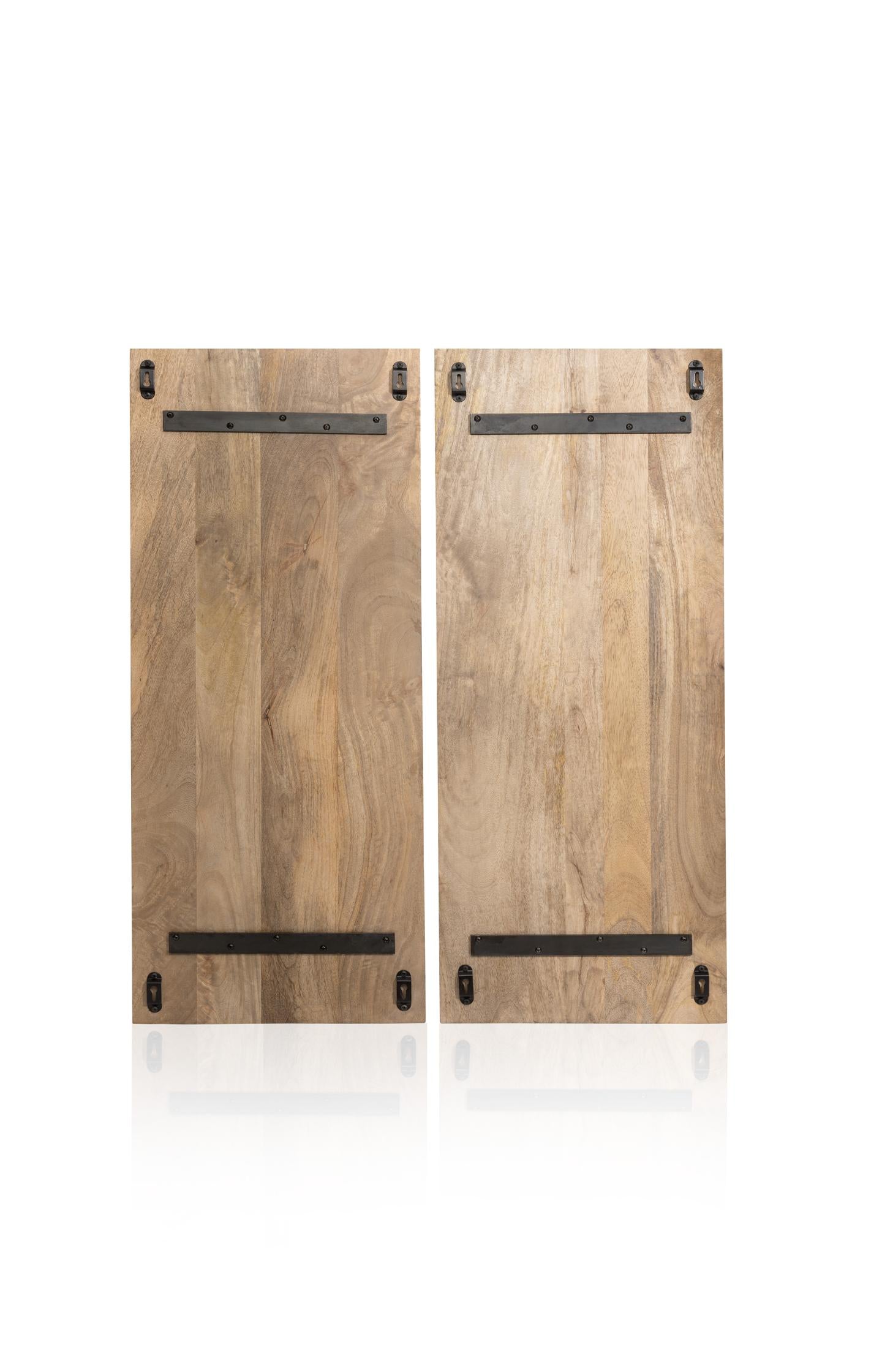Panneaux muraux décoratifs en bois - lot de 2
