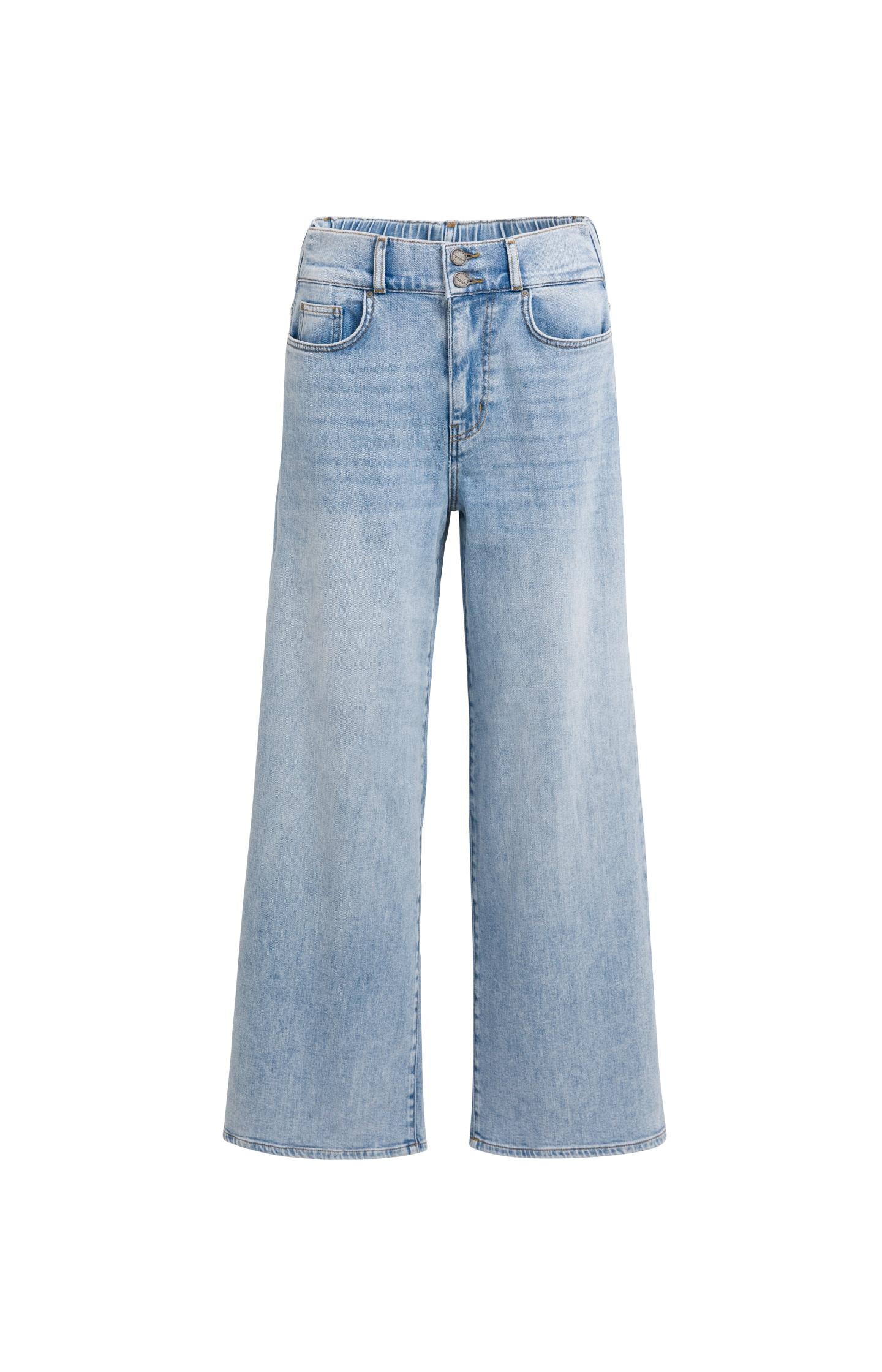 Jeans mit weitem Bein und markantem Bund (L34)