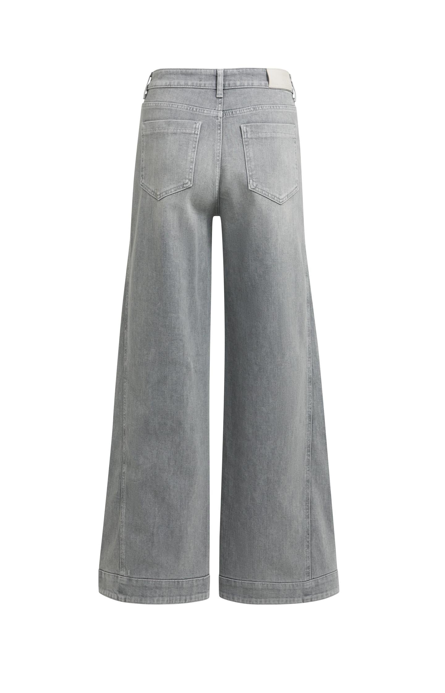 Denim jeans with wide legs and seam details (L32)