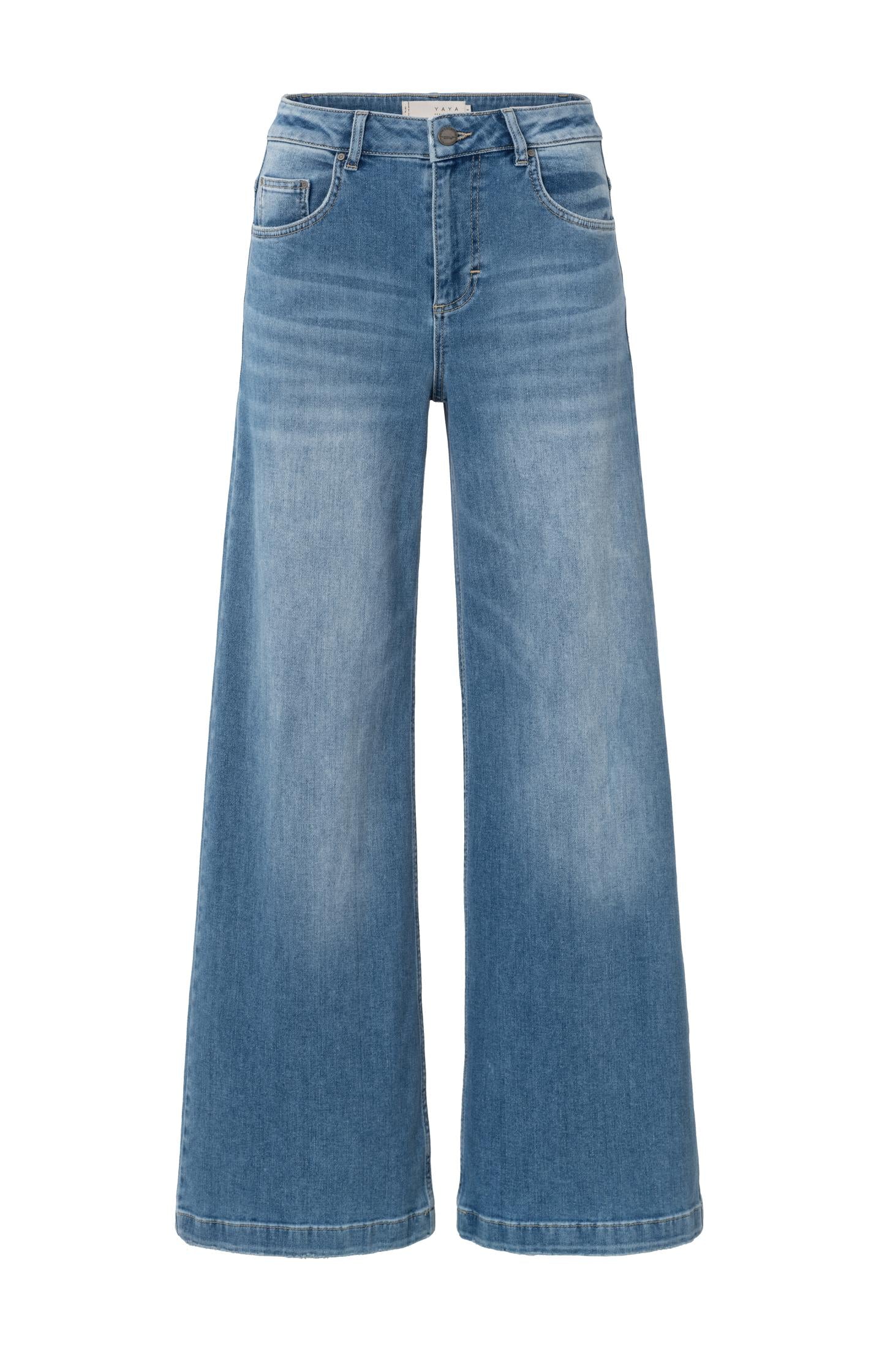 Denim trousers with extra wide legs and high waist - L32 - Type: product
