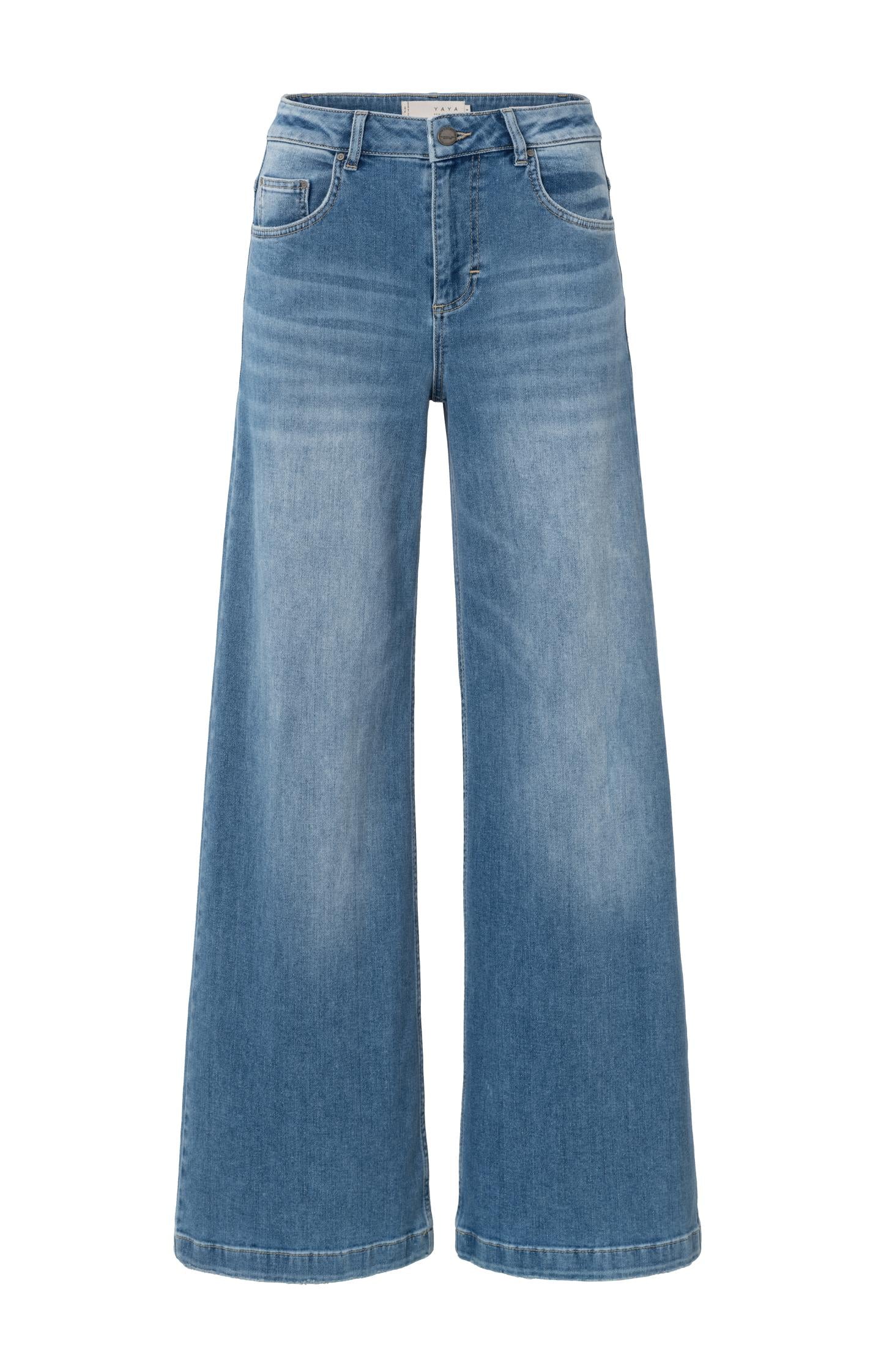Denim trousers with extra wide legs and high waist - L34 - Type: product