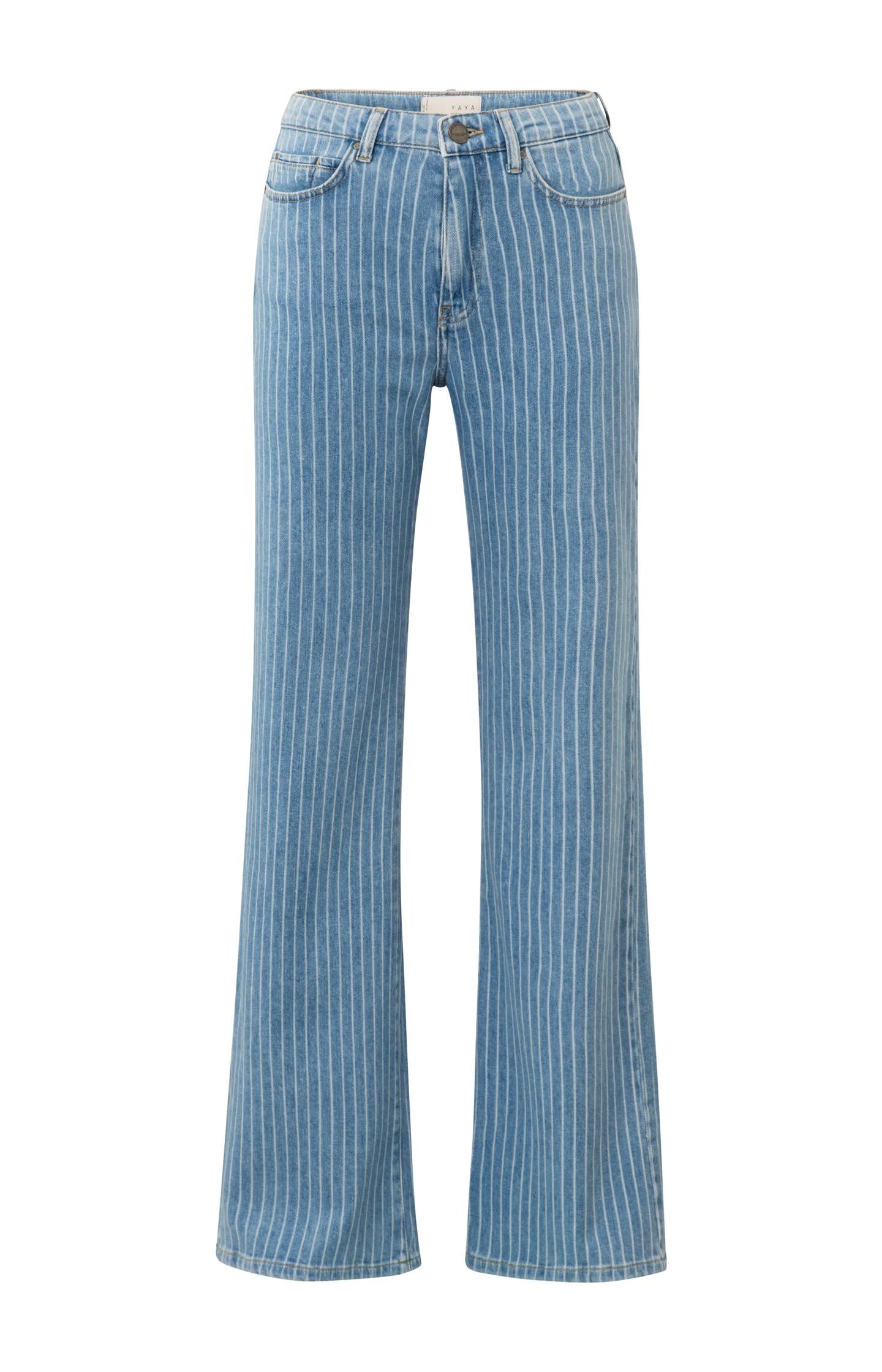 Denim trousers with striped detail - Type: product