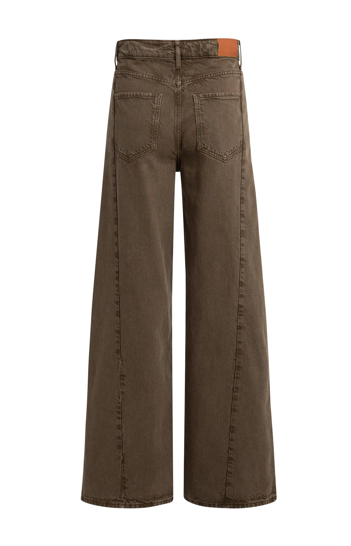 Jean taille haute à coupe large - L32 - Cocoa Brown