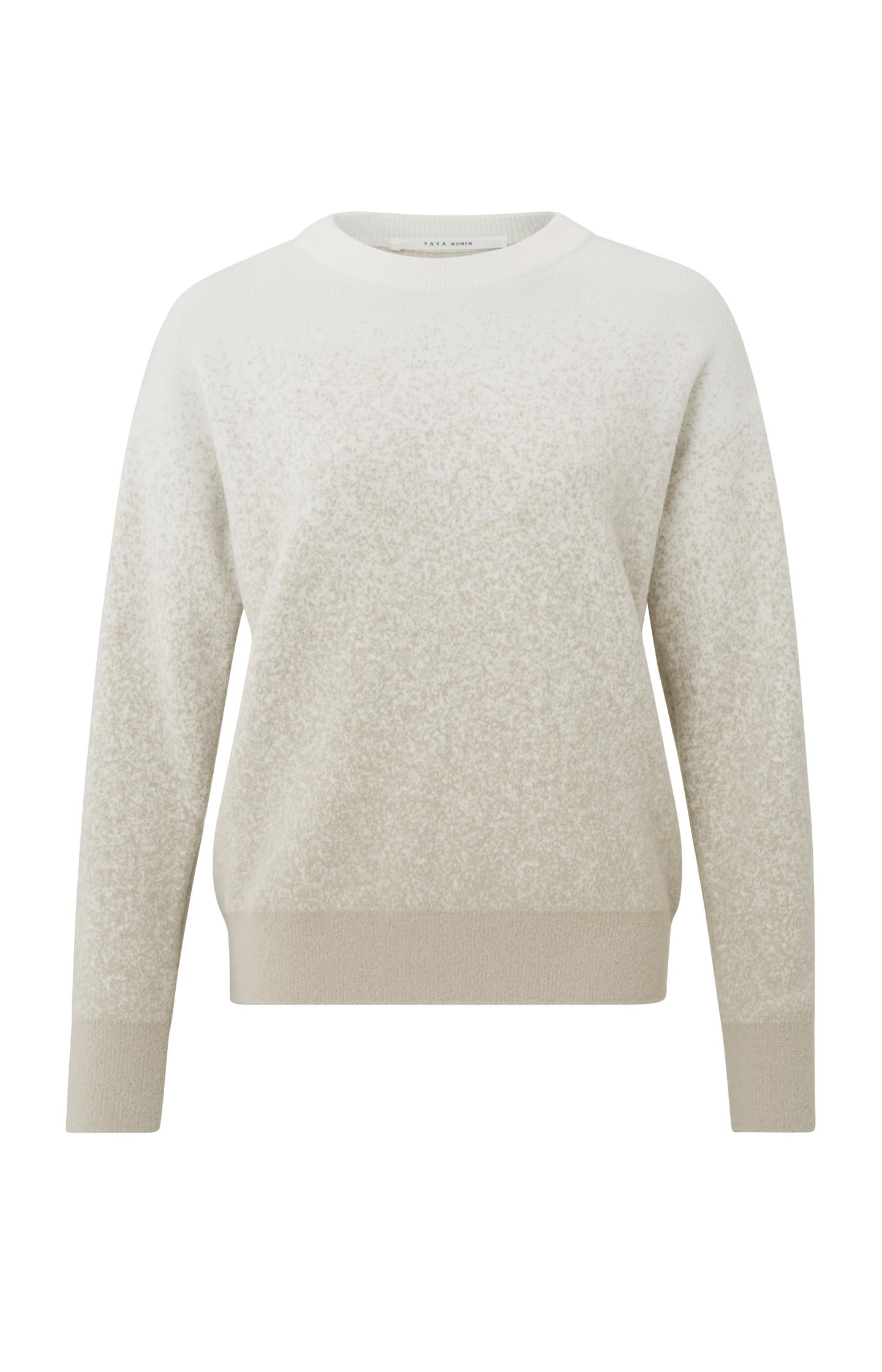 Dip dye sweater with crewneck and long sleeves - Type: product