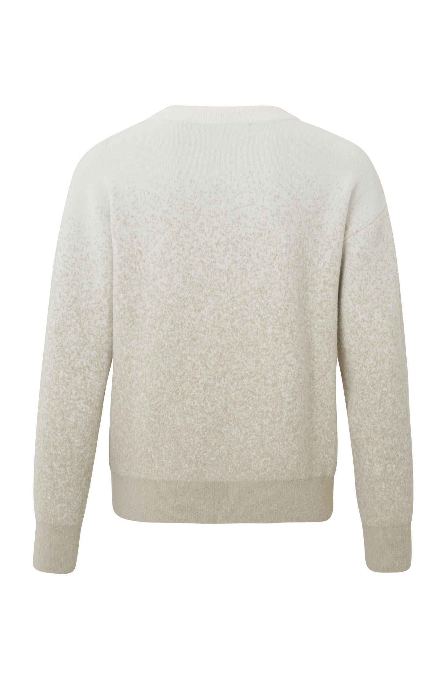Dip dye sweater with crewneck and long sleeves