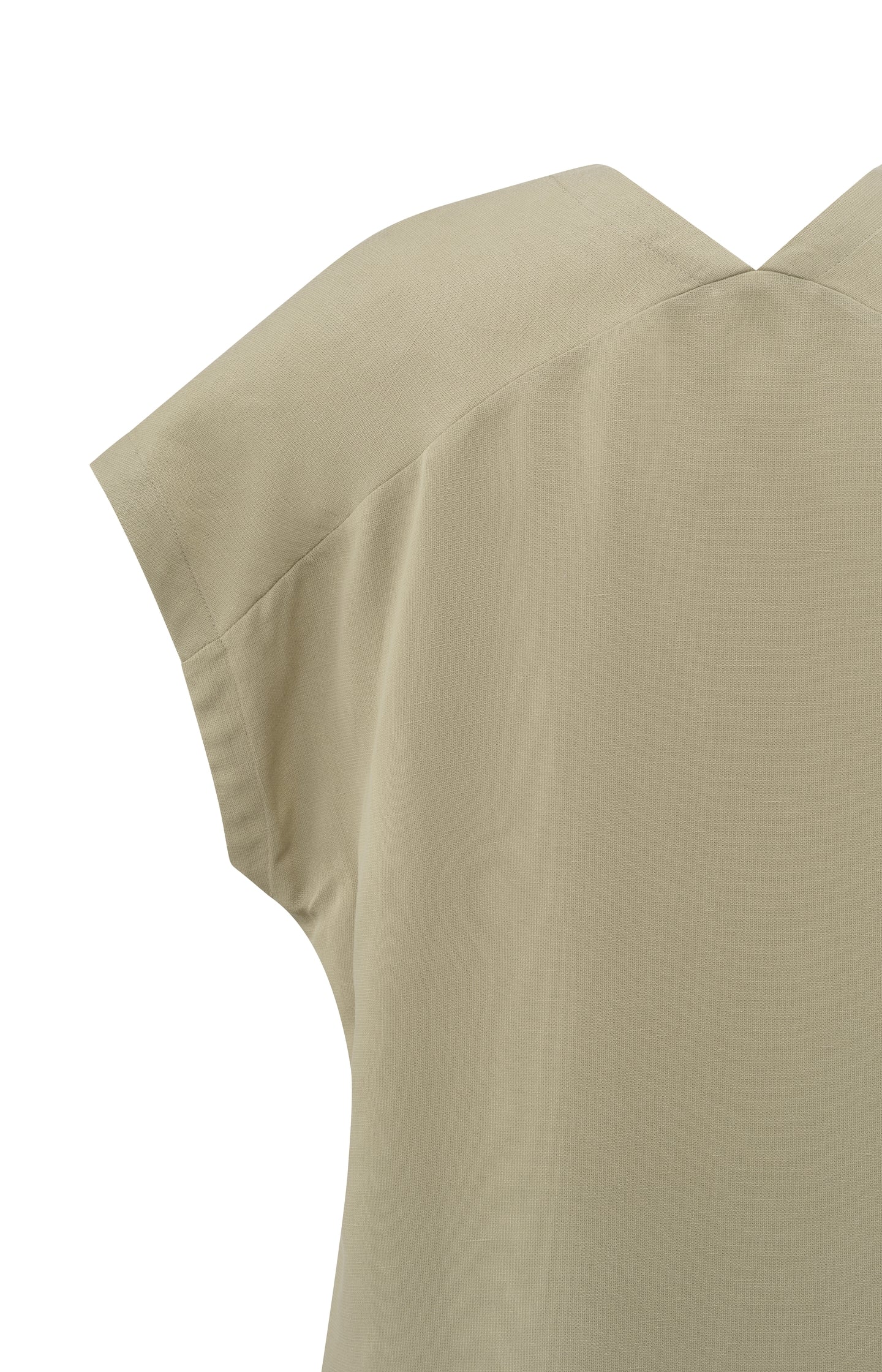 Double V-neck dress with slit