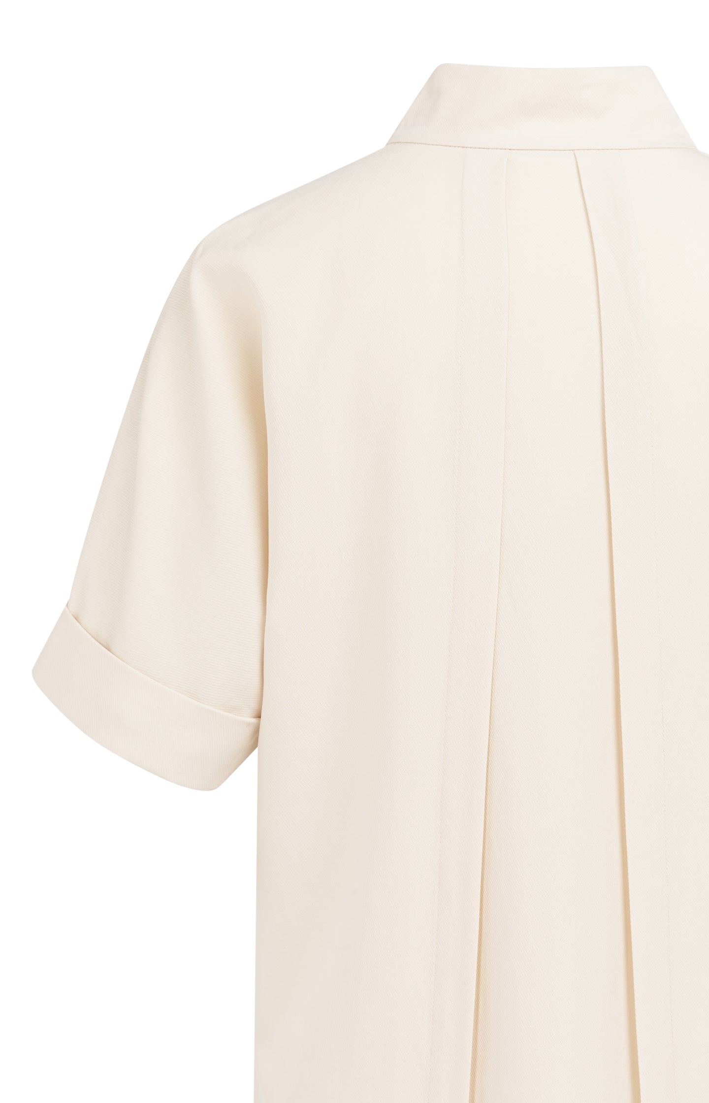 Dress with short sleeves and polo collar