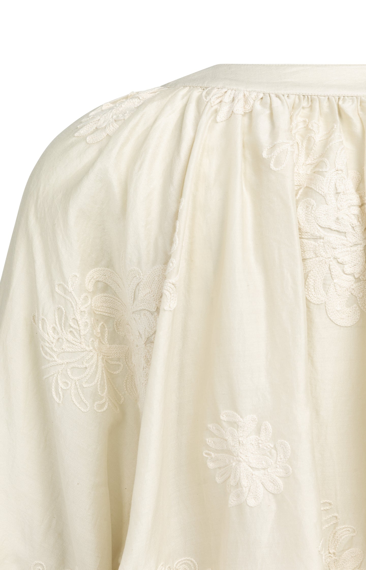 Embroidered blouse with long sleeves and loose fit - Type: video