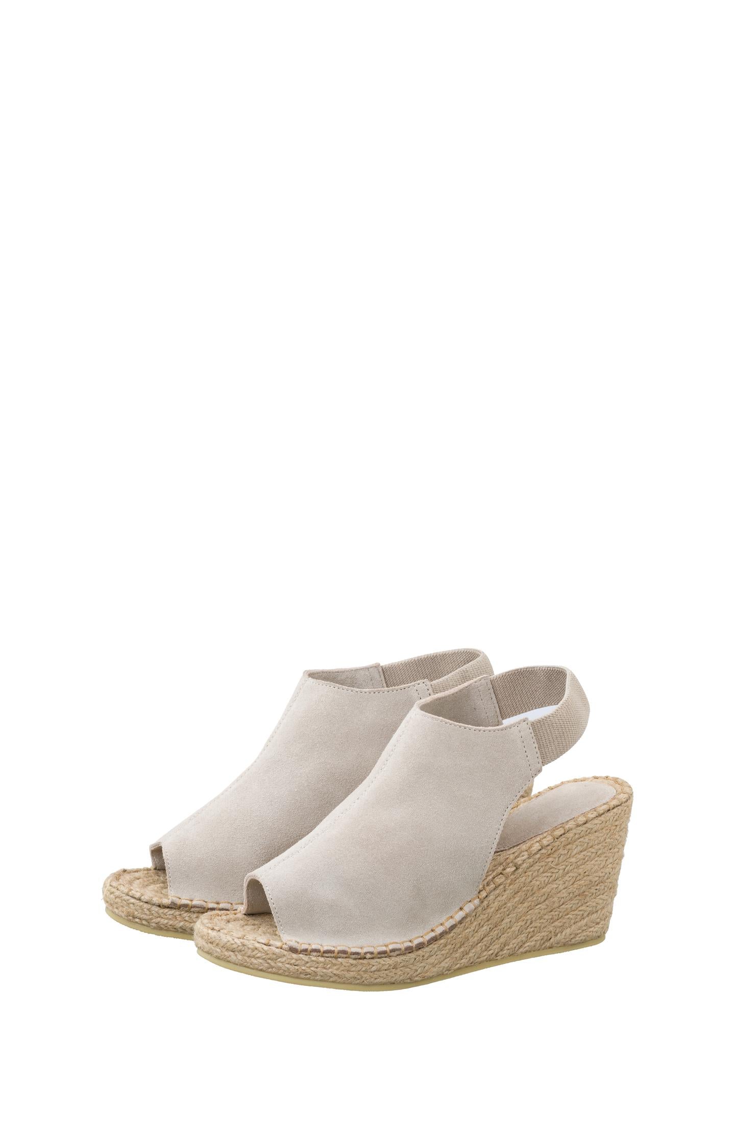Espradille wedges with suede finish - Moonbeam Sand - Type: product