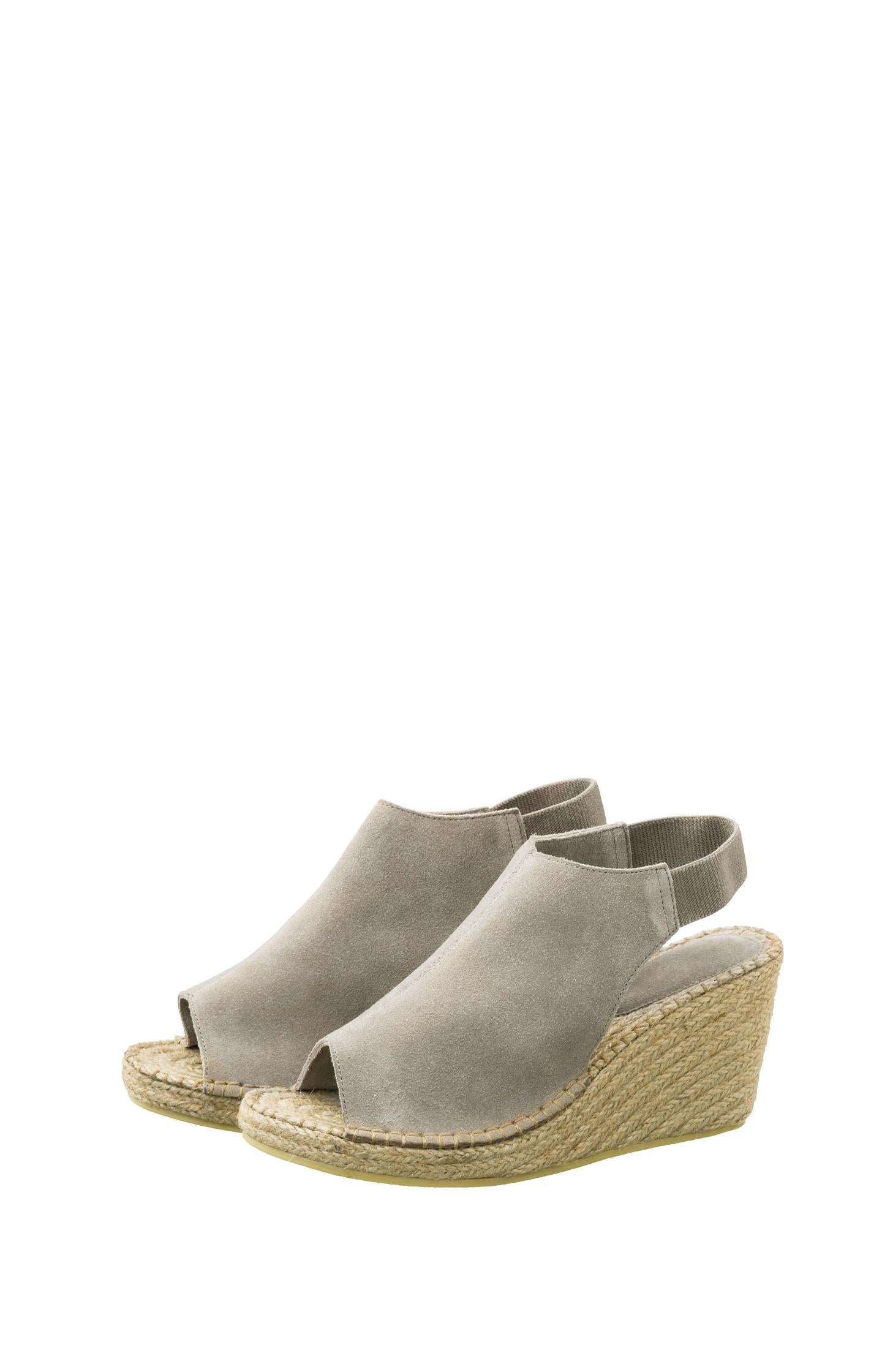 Espradille wedges with suede finish - Weathered Teak Green - Type: product