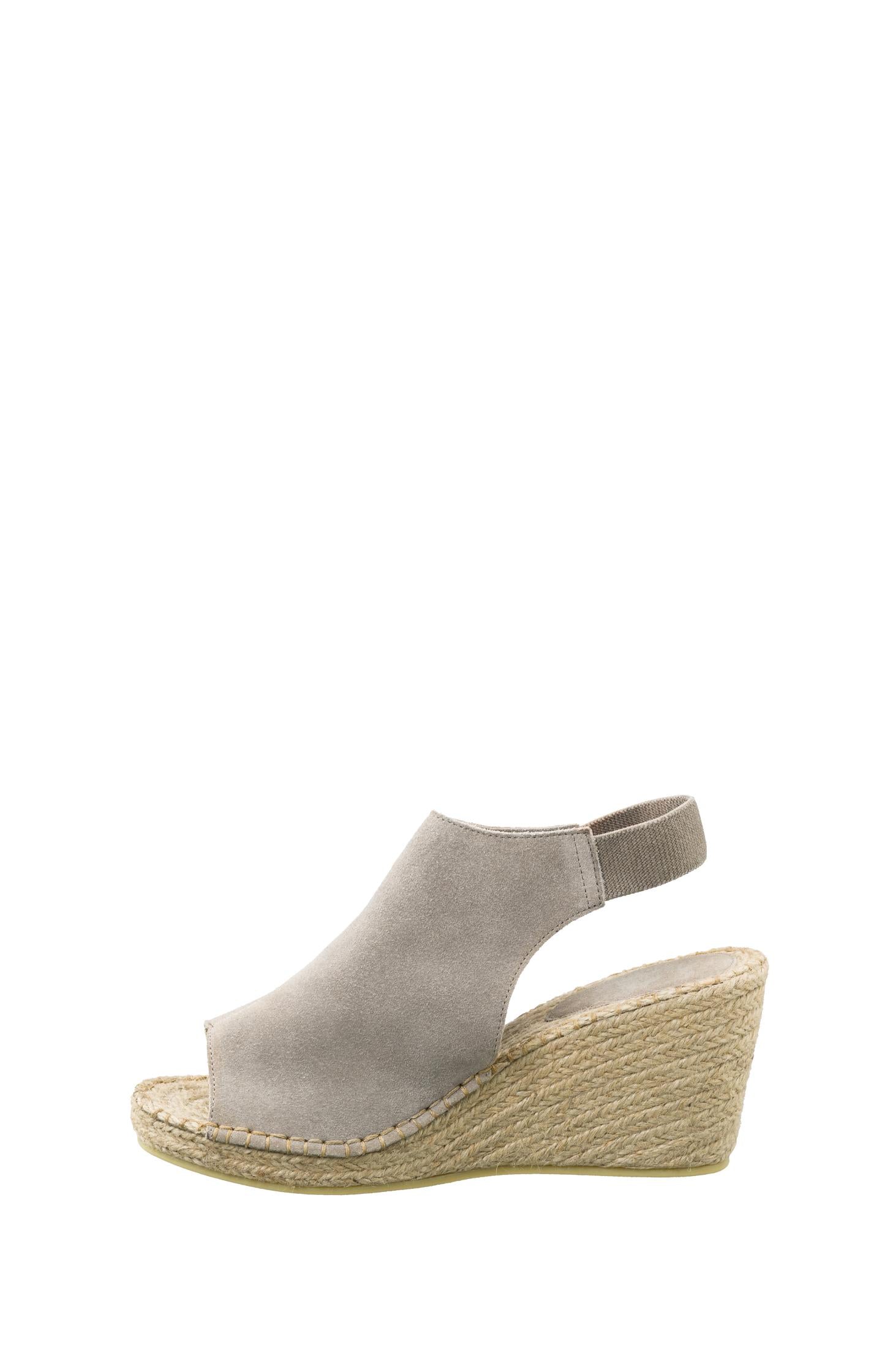 Espradille wedges with suede finish - Weathered Teak Green