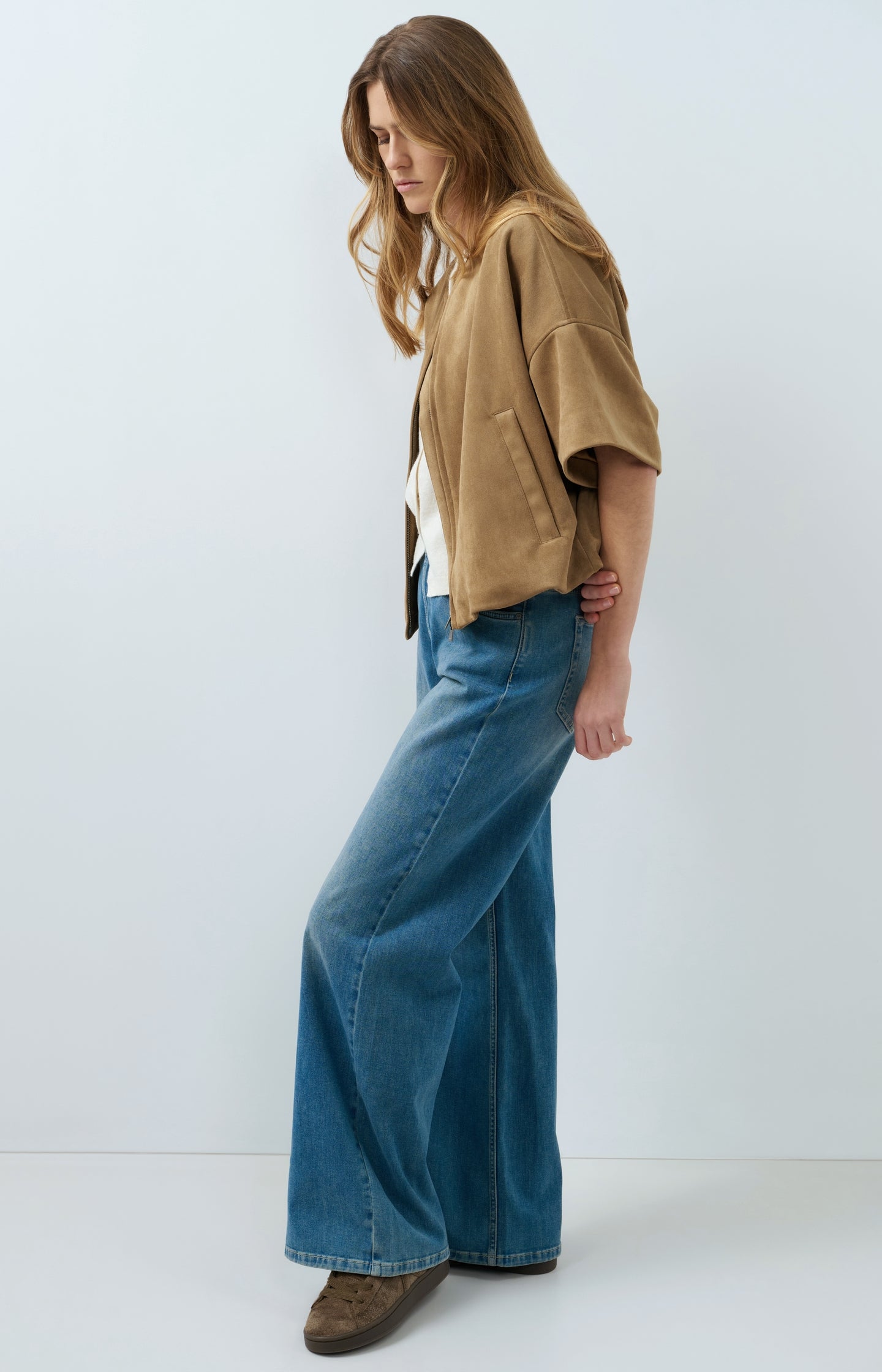 Extra long wide leg jeans - L32