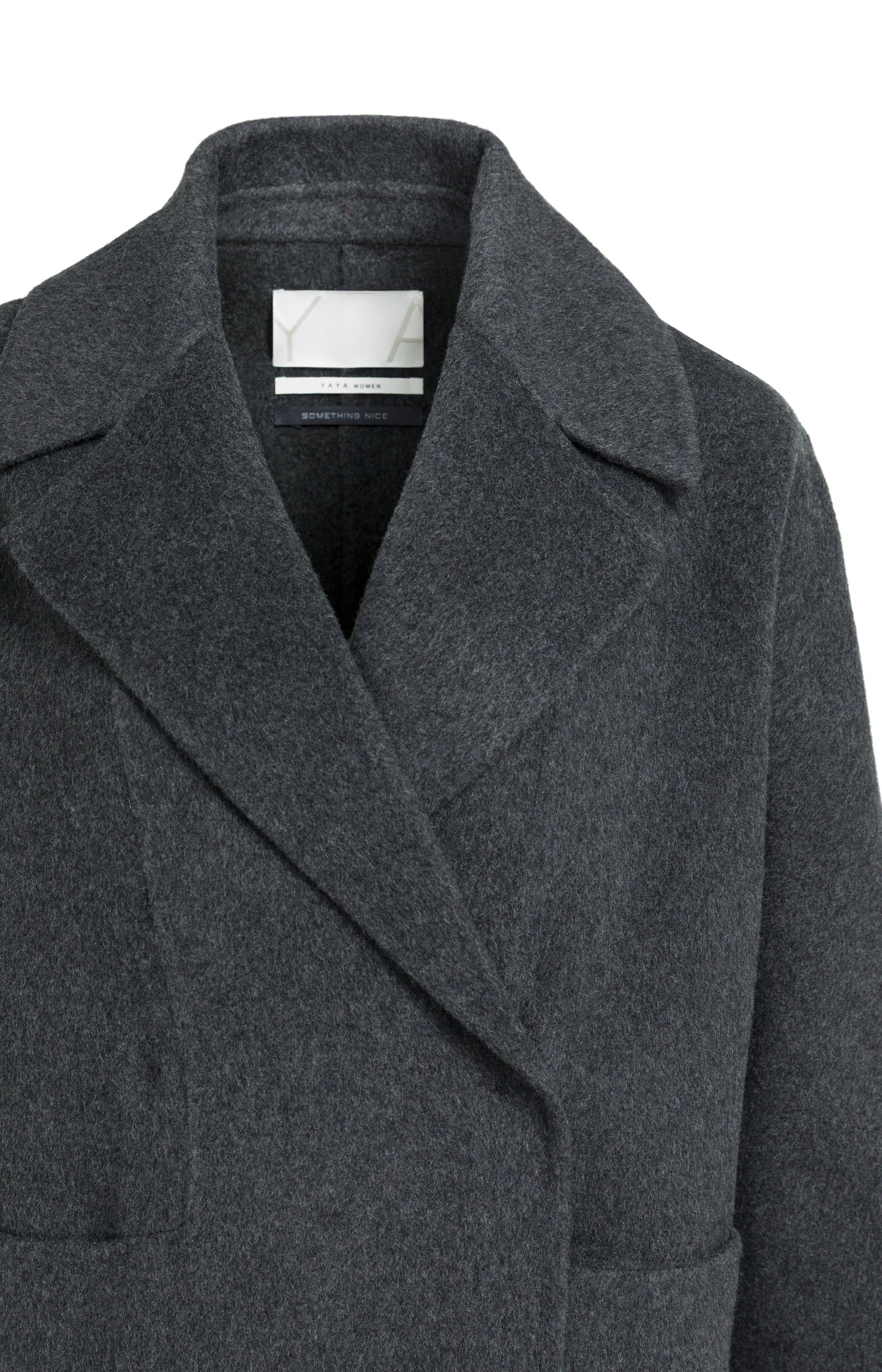 Extra long wool blend coat with oversized fit - Type: lookbook