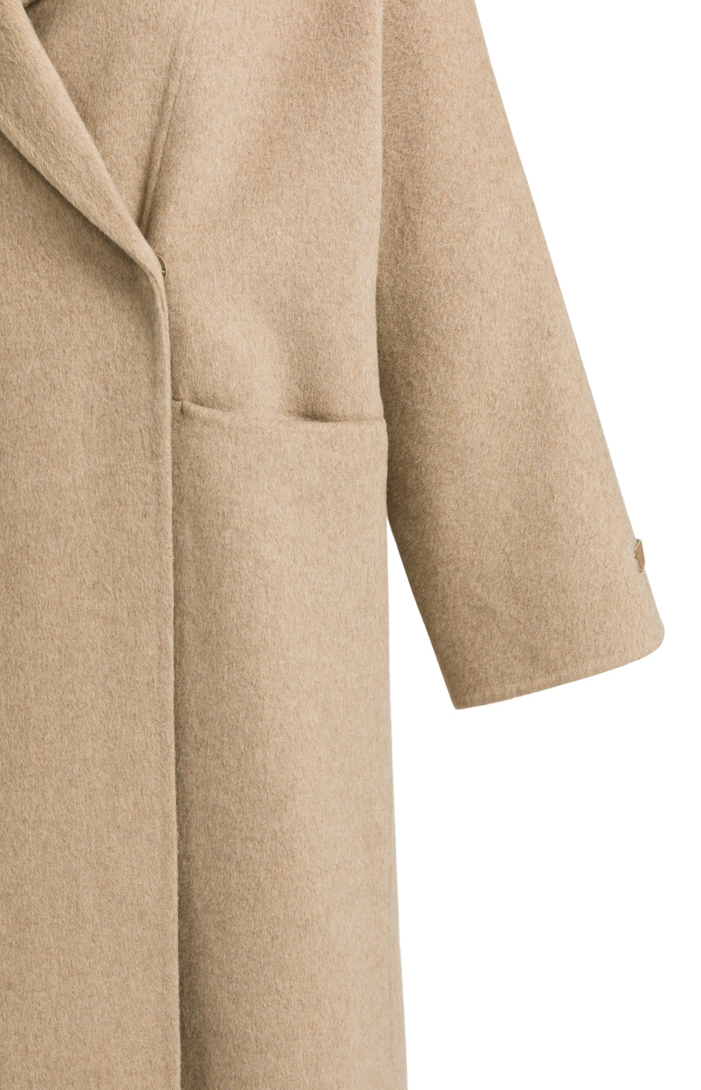 Extra long wool blend coat with oversized fit - Type: lookbook
