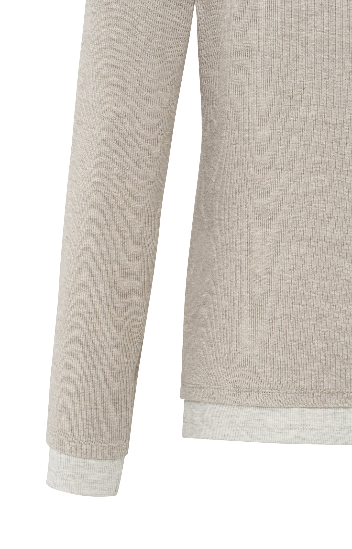 Faux double-layered top with contrasting trim details