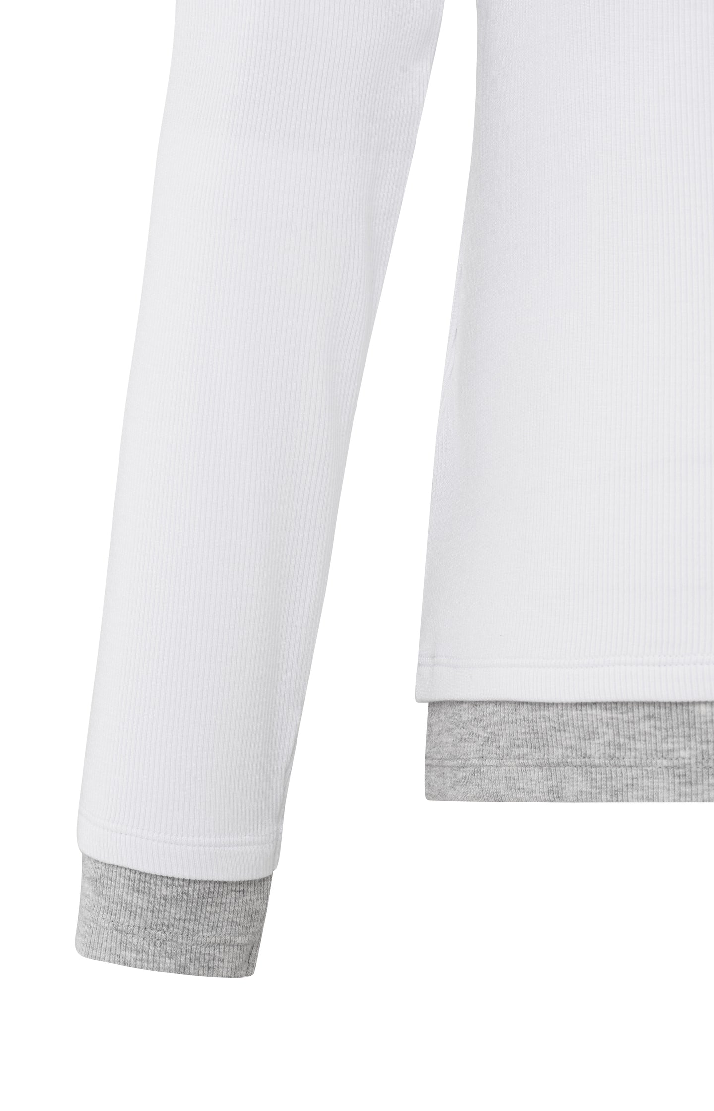 Faux double-layered top with contrasting trim details