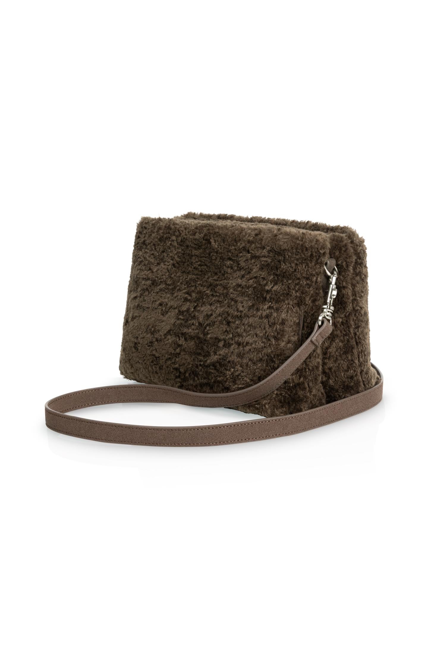 Faux fur crossbody bag