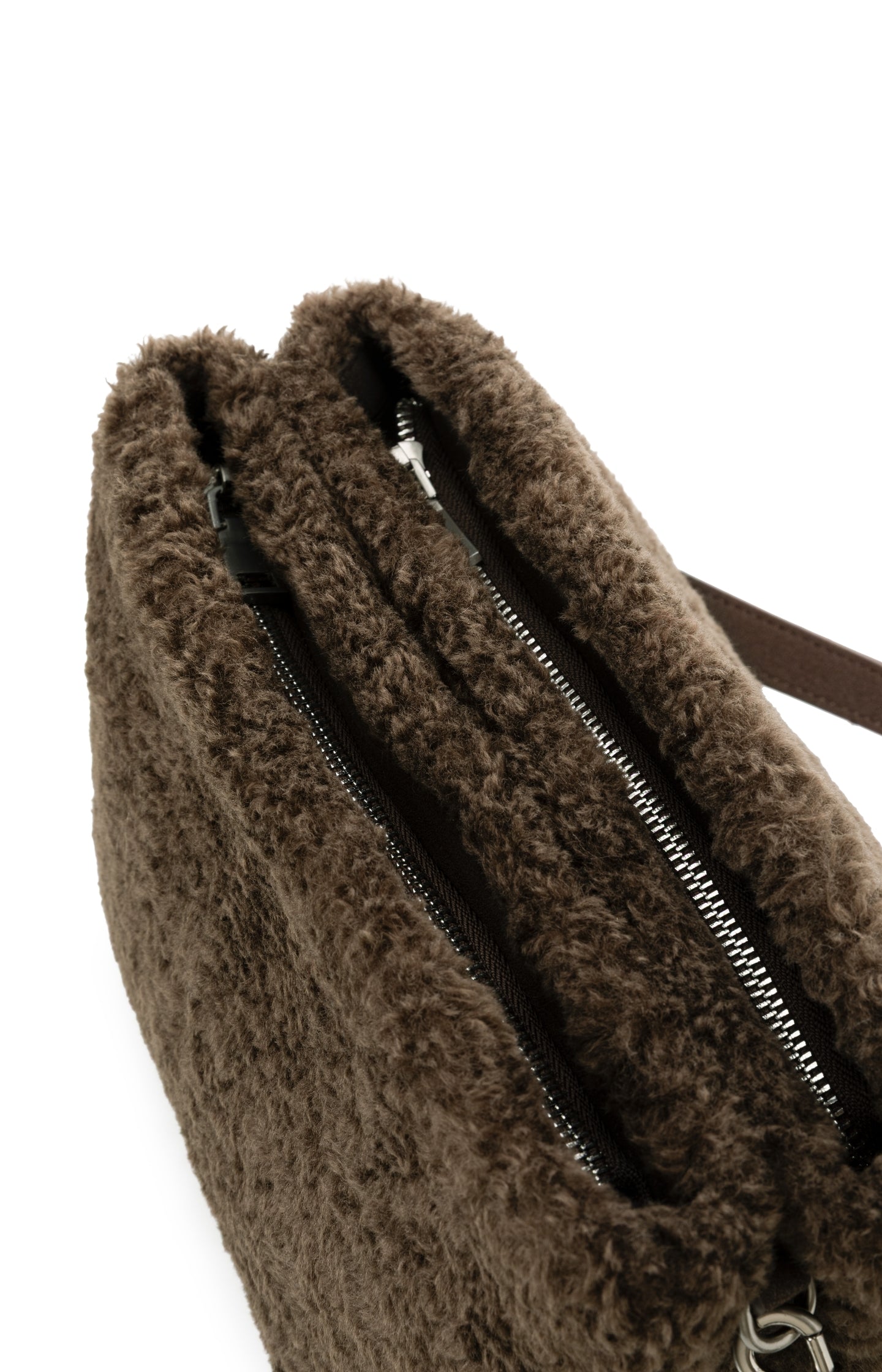 Faux fur crossbody bag