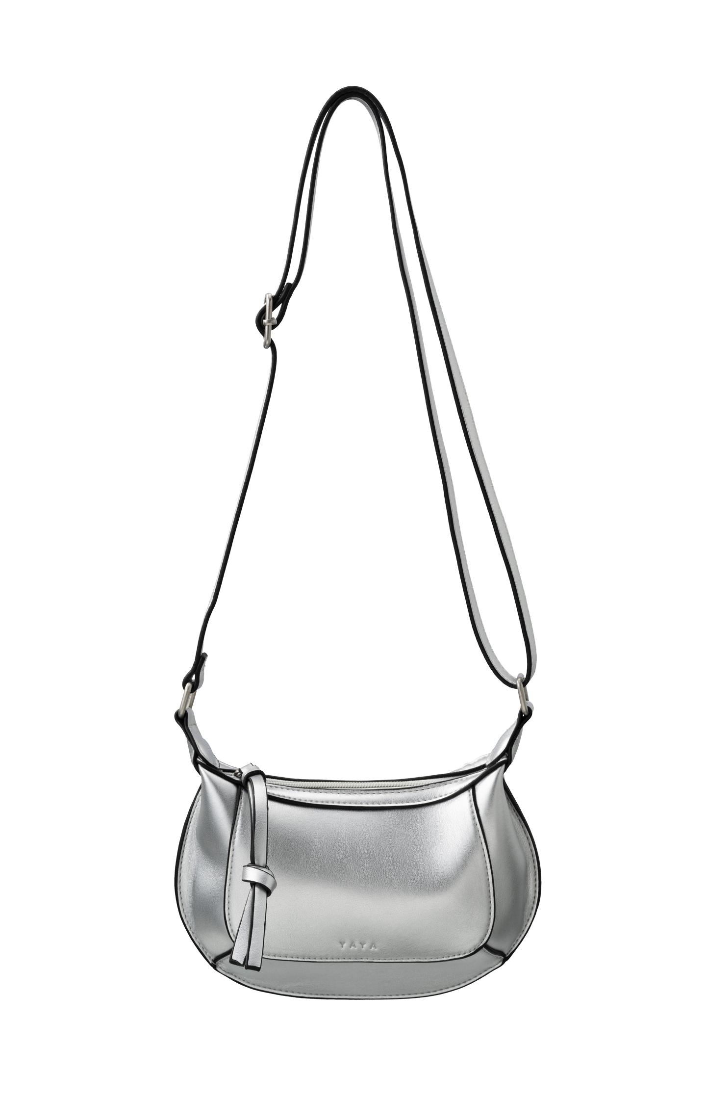 Faux leather crossbody with zip and seam details - Type: product