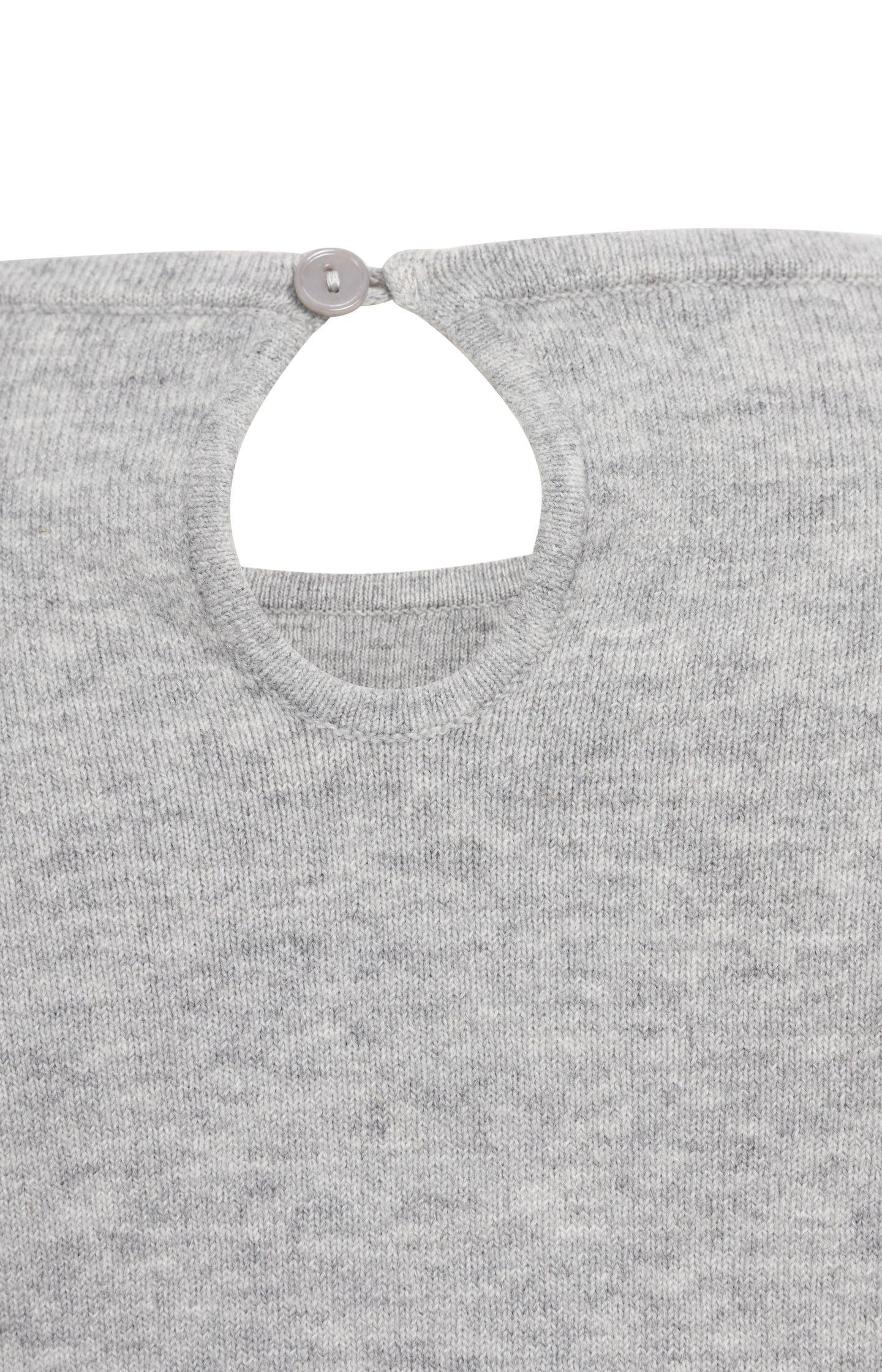 Fine knit top with woven ruffle trims