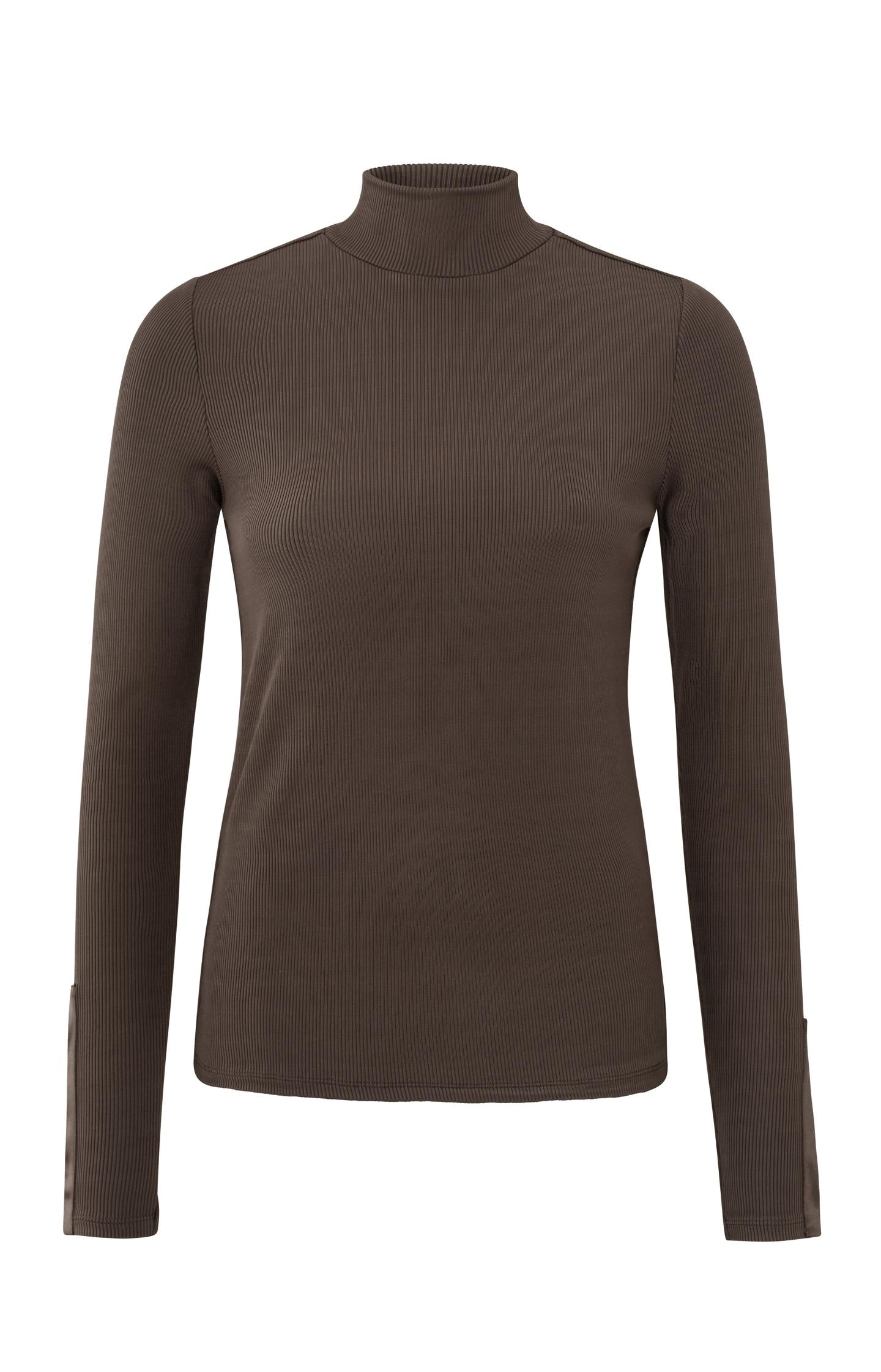 Fine knit turtleneck with long sleeves and buttons - Type: product