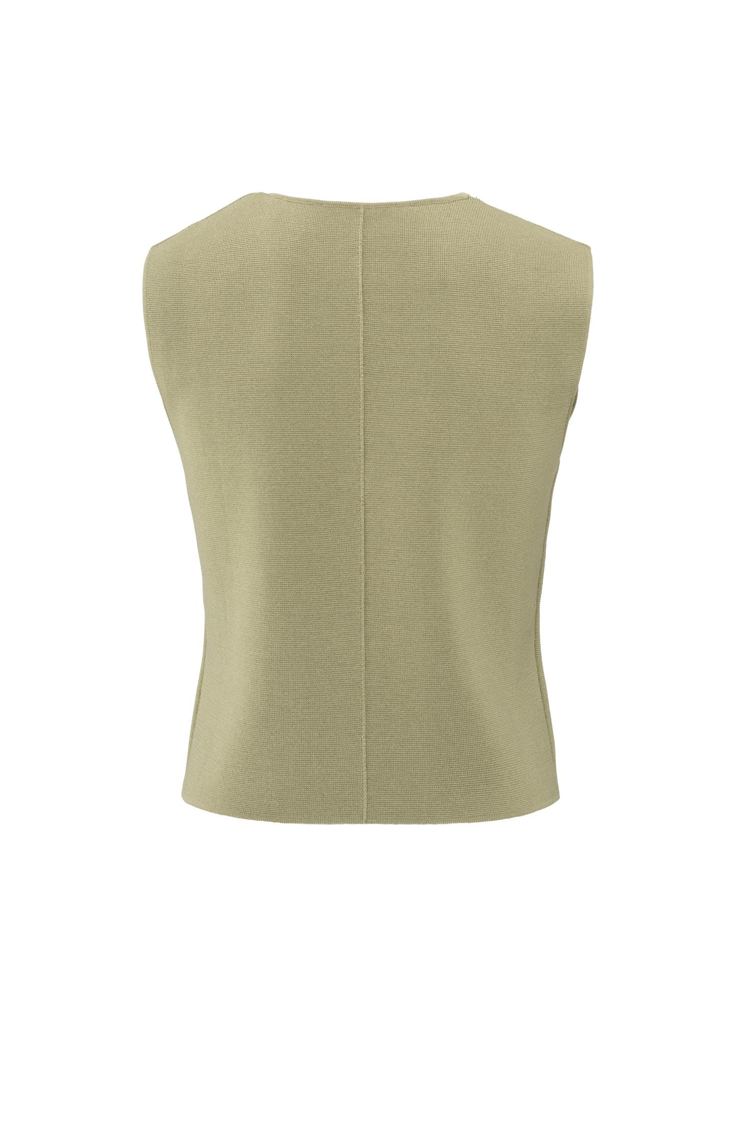 Fine knitted gilet with V-neck