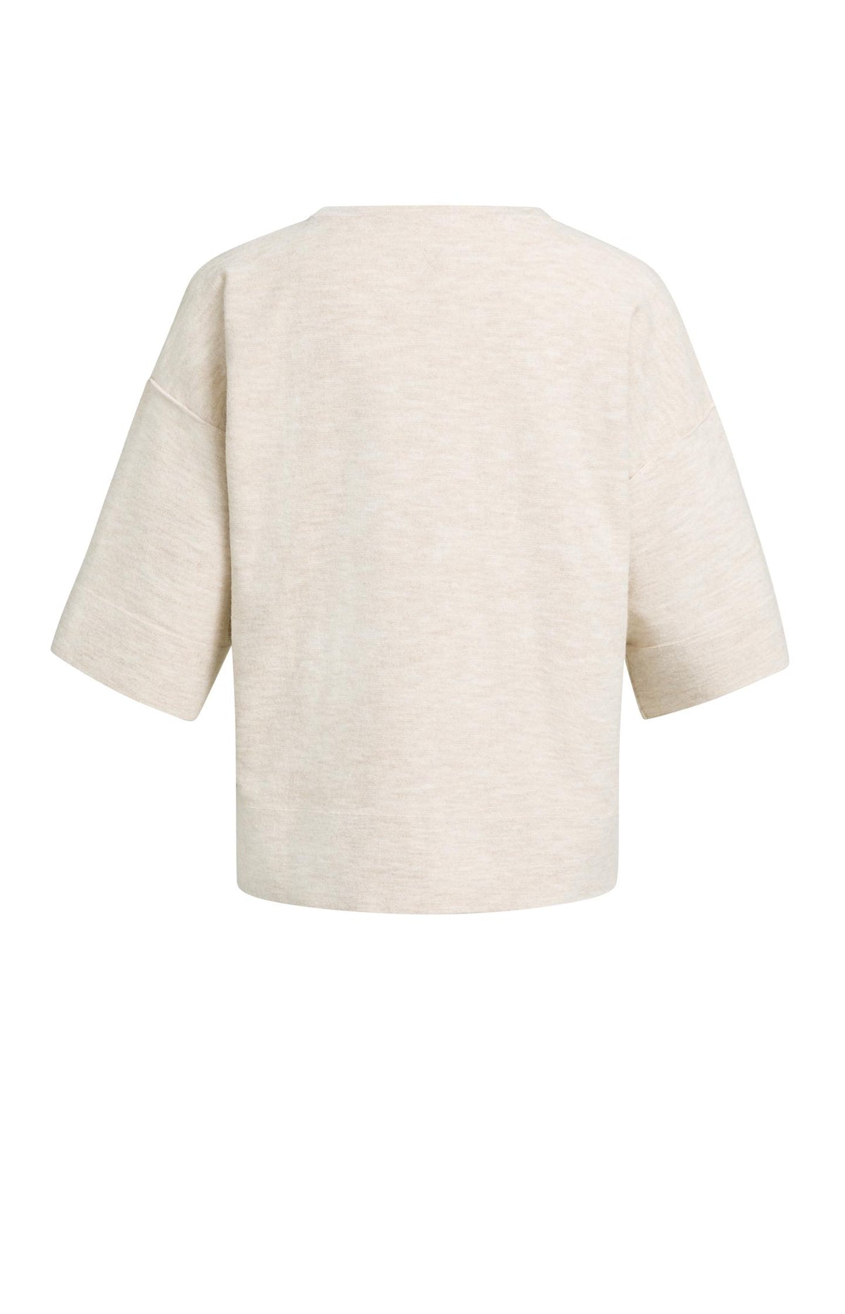 Fine knitted oversized T-shirt with half-length sleeves - Pink