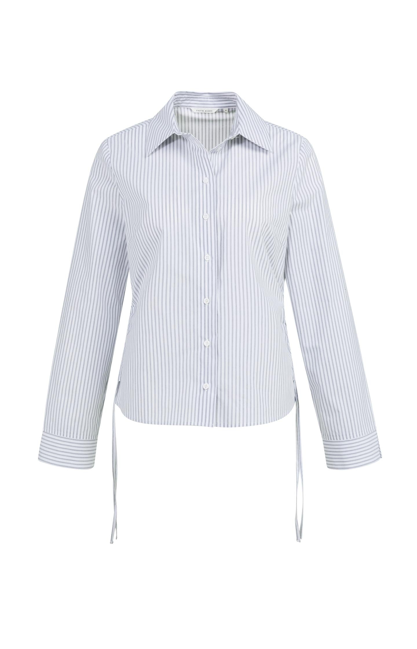 Fitted blouse with side drawstrings - Type: product