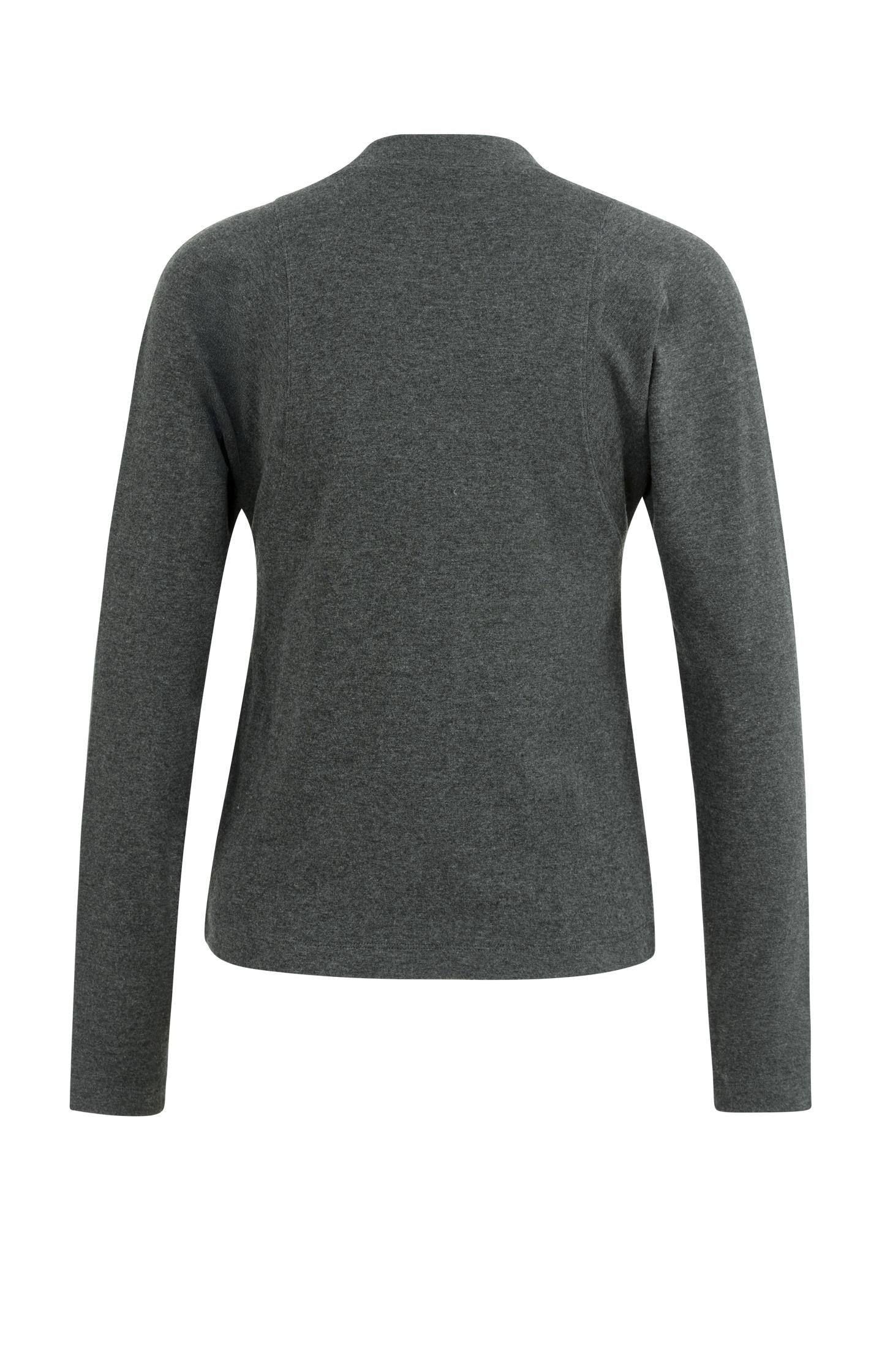 Fitted long sleeve top with mock neck