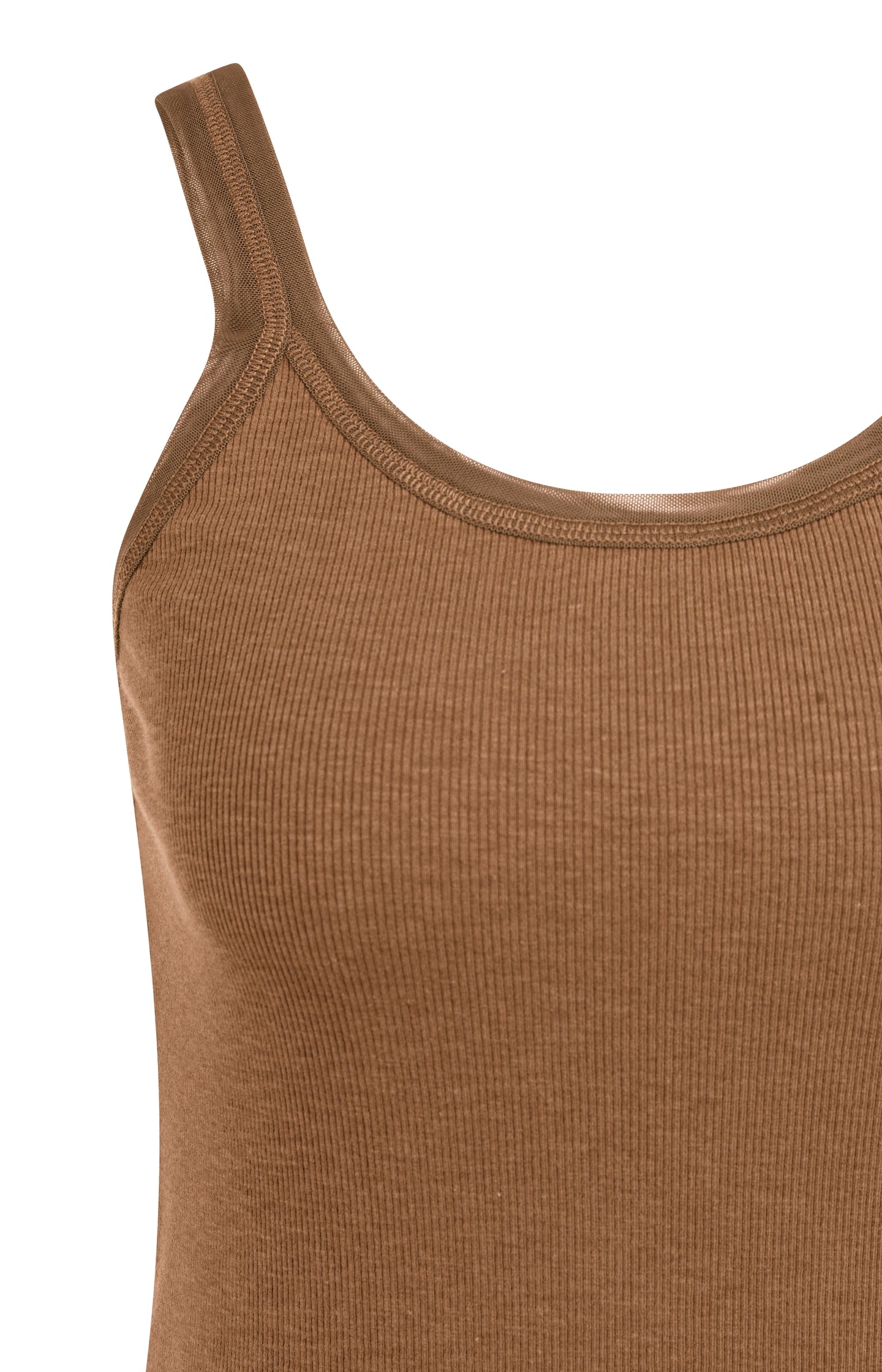 Fitted singlet with mesh trim - Type: product
