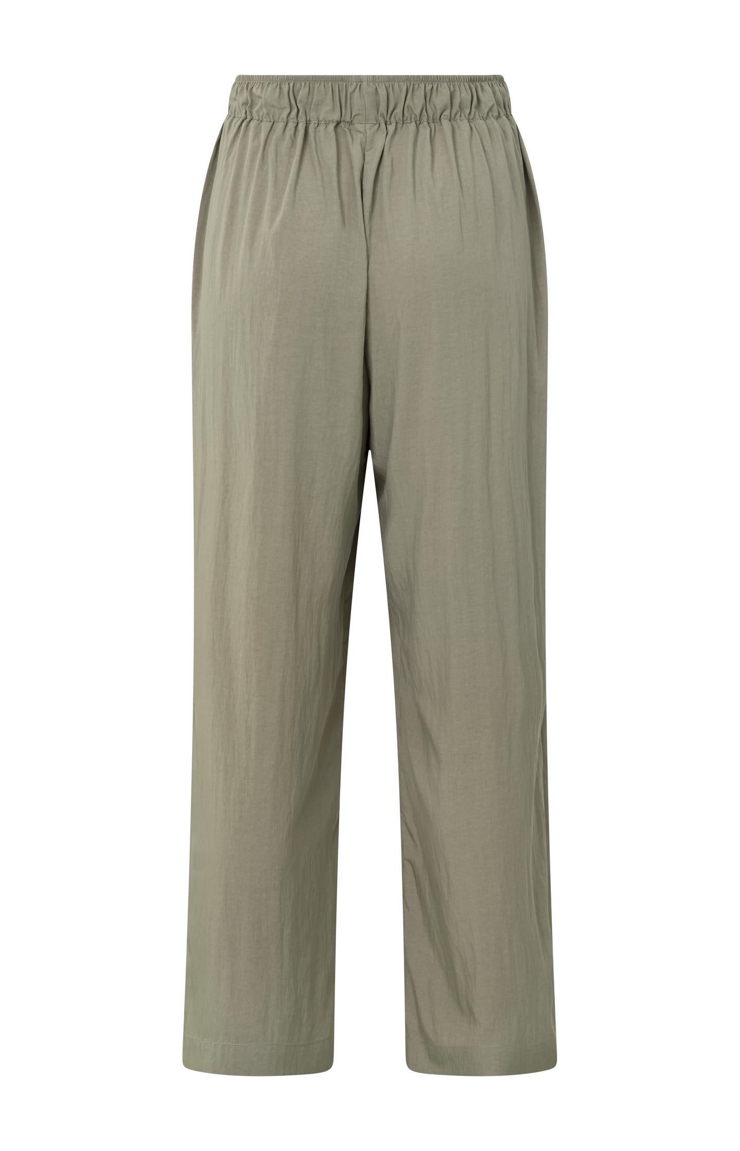 Flowy 7/8 wide leg trousers with elastic and pockets