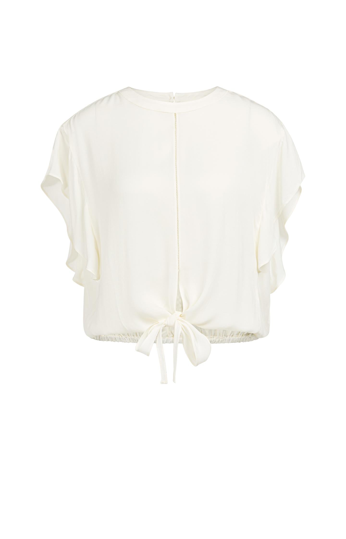 Flowy top with knot detail and elastic hem - Type: product