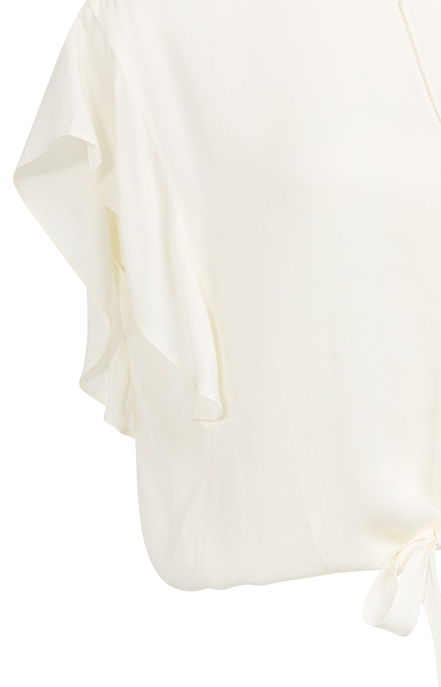 Flowy top with knot detail and elastic hem