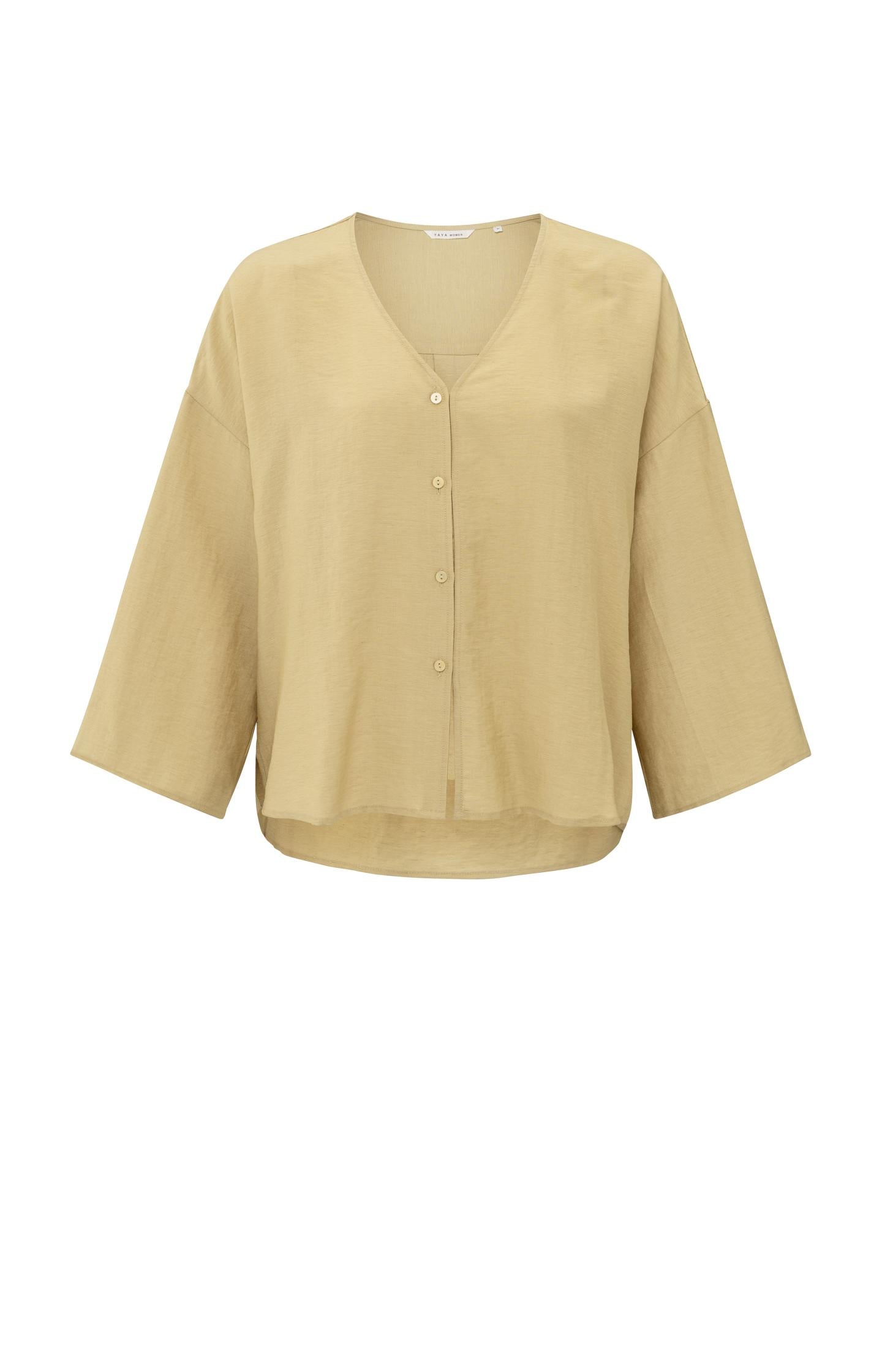 Flowy V-neck blouse with loose fit - Type: product