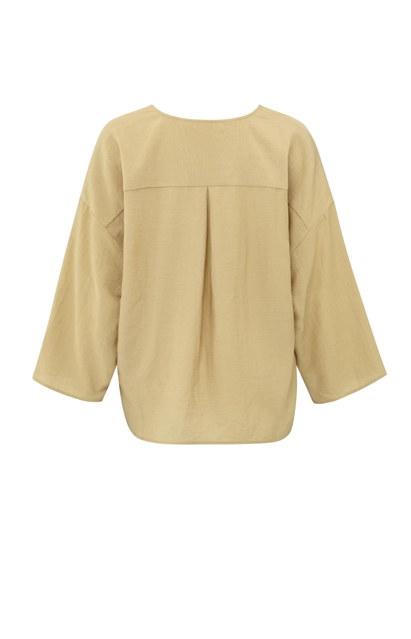 Flowy V-neck blouse with loose fit