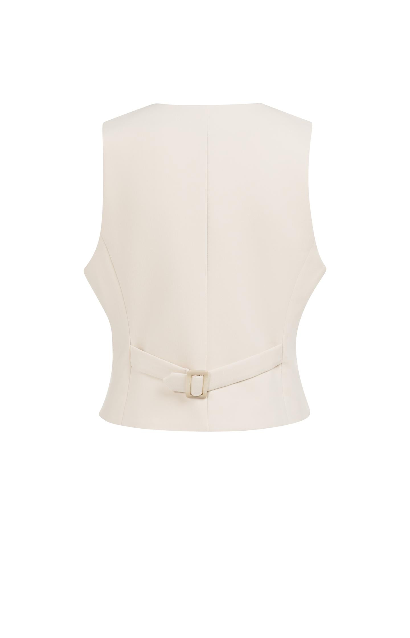 Gilet with asymmetrical closure