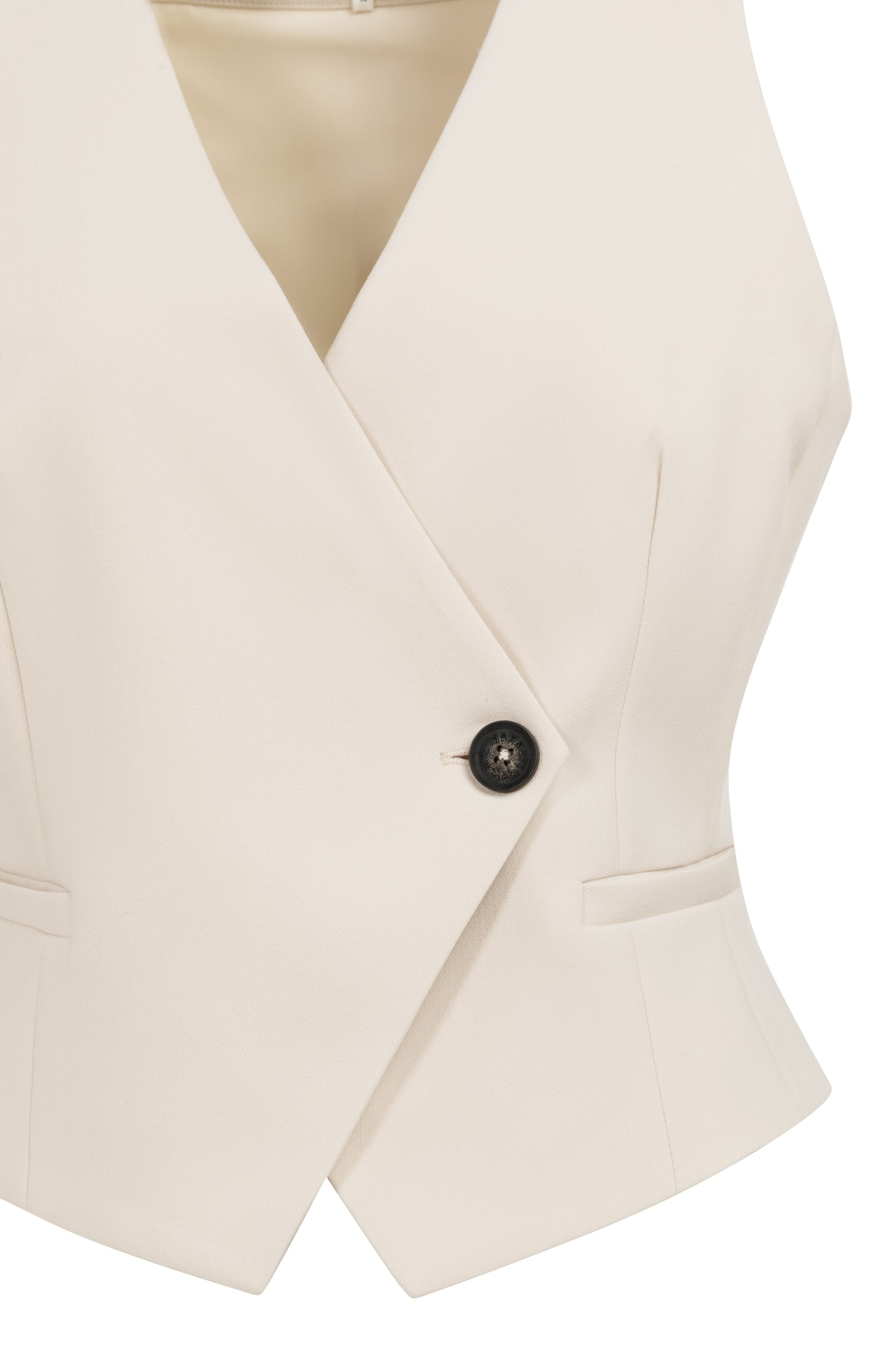 Gilet with asymmetrical closure