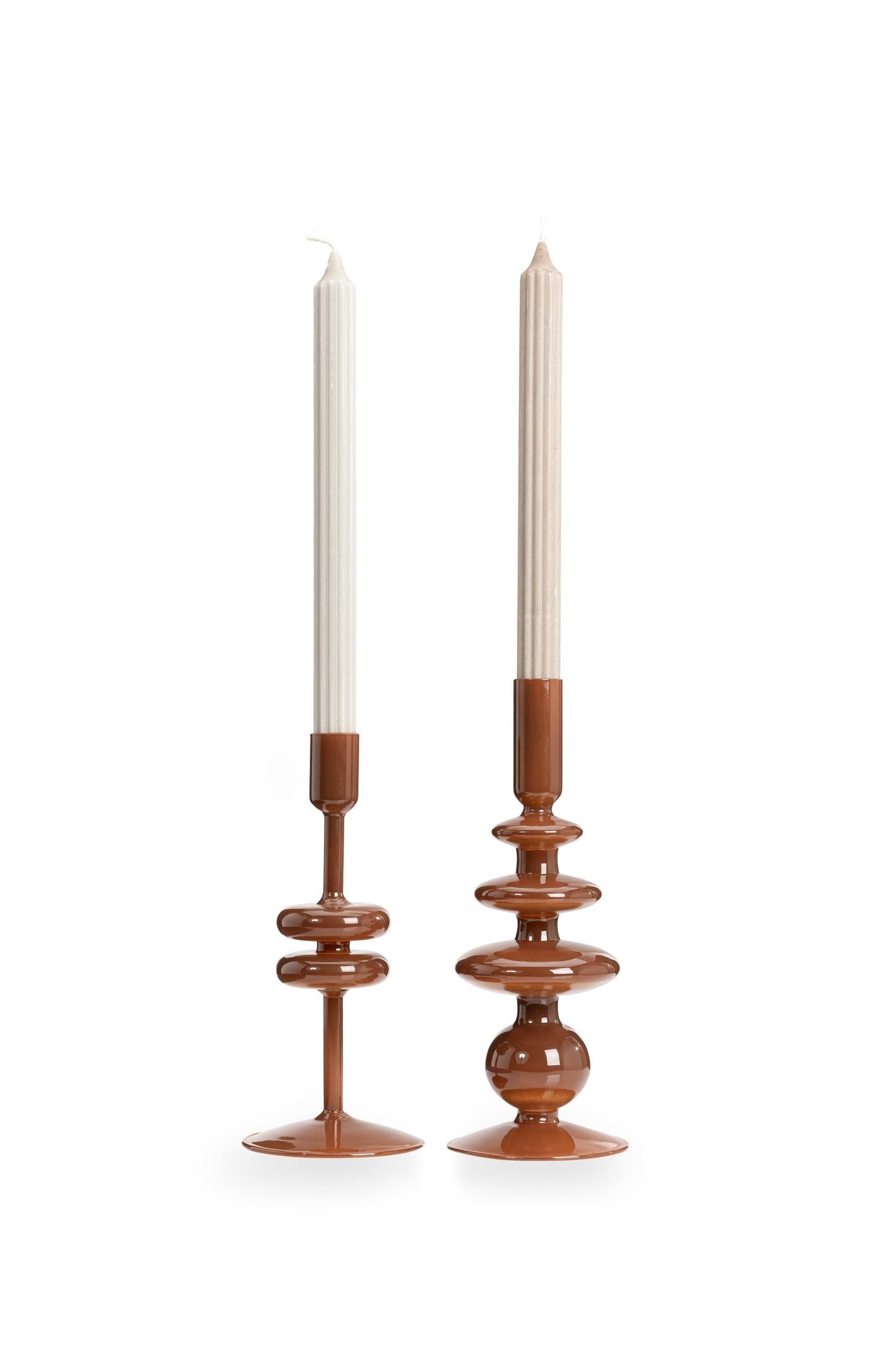 Glossy glass candle holder - large - Type: product