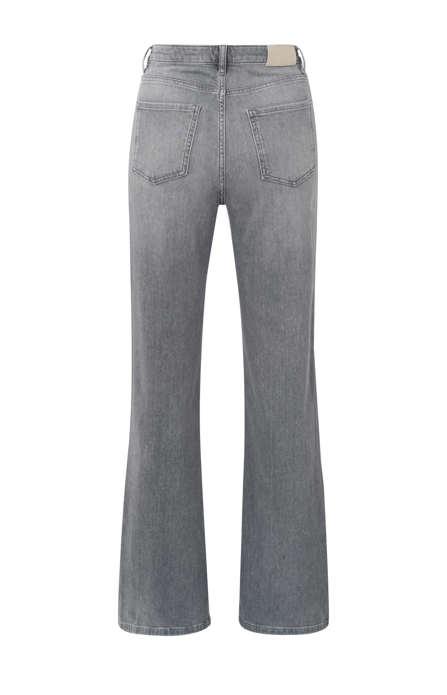 Grey wide-leg jeans with high waist (L30)