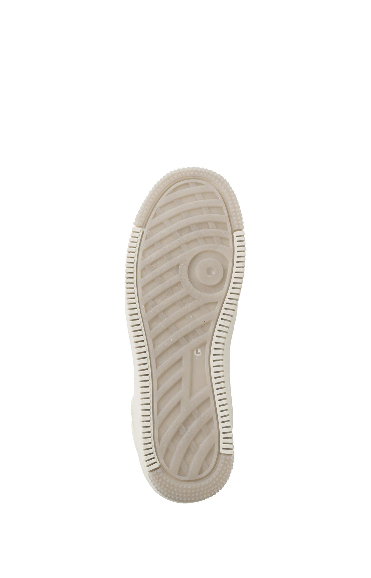 High top sneaker with laces and cut out details