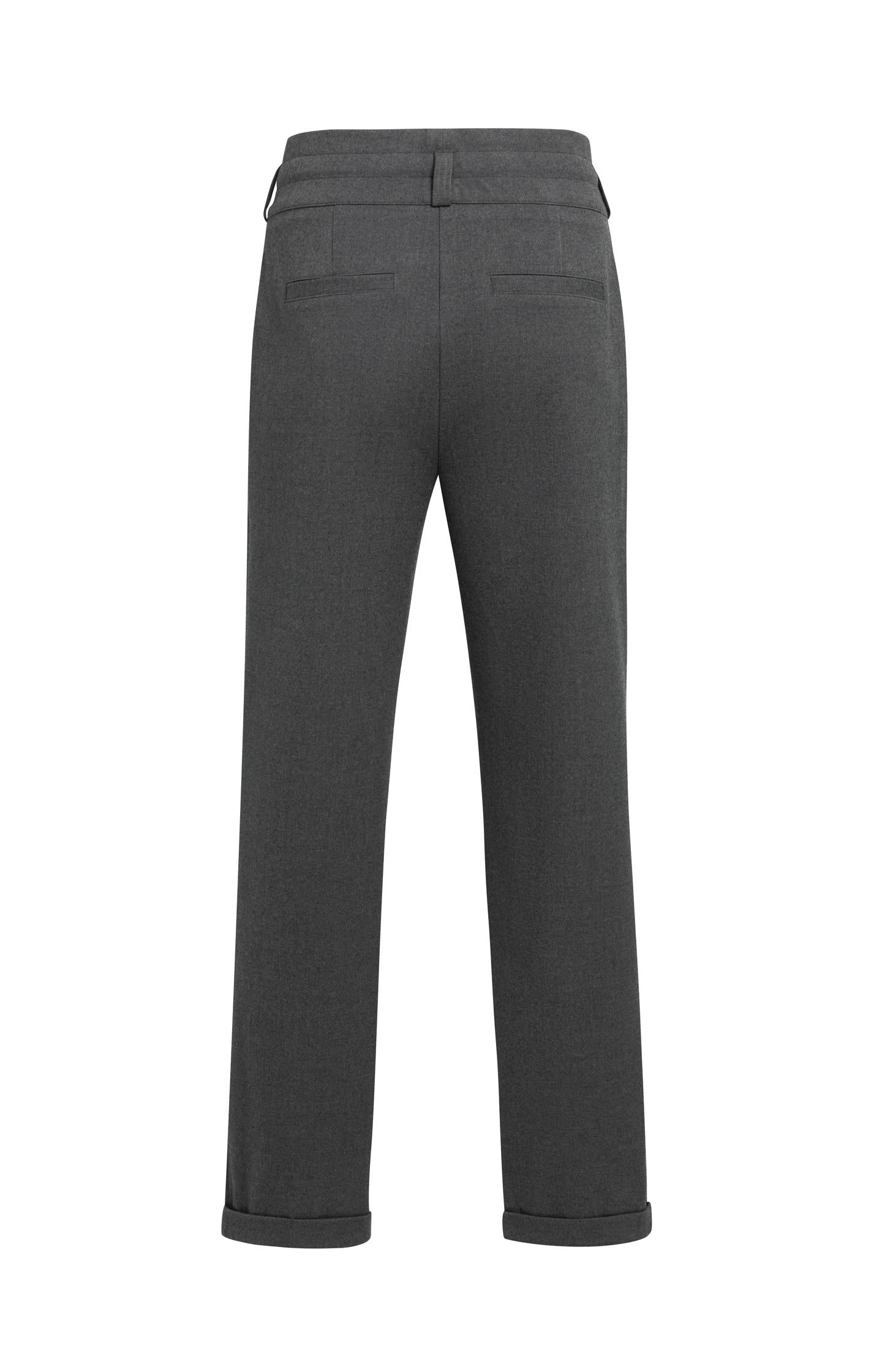 High-waist trousers with belt detail