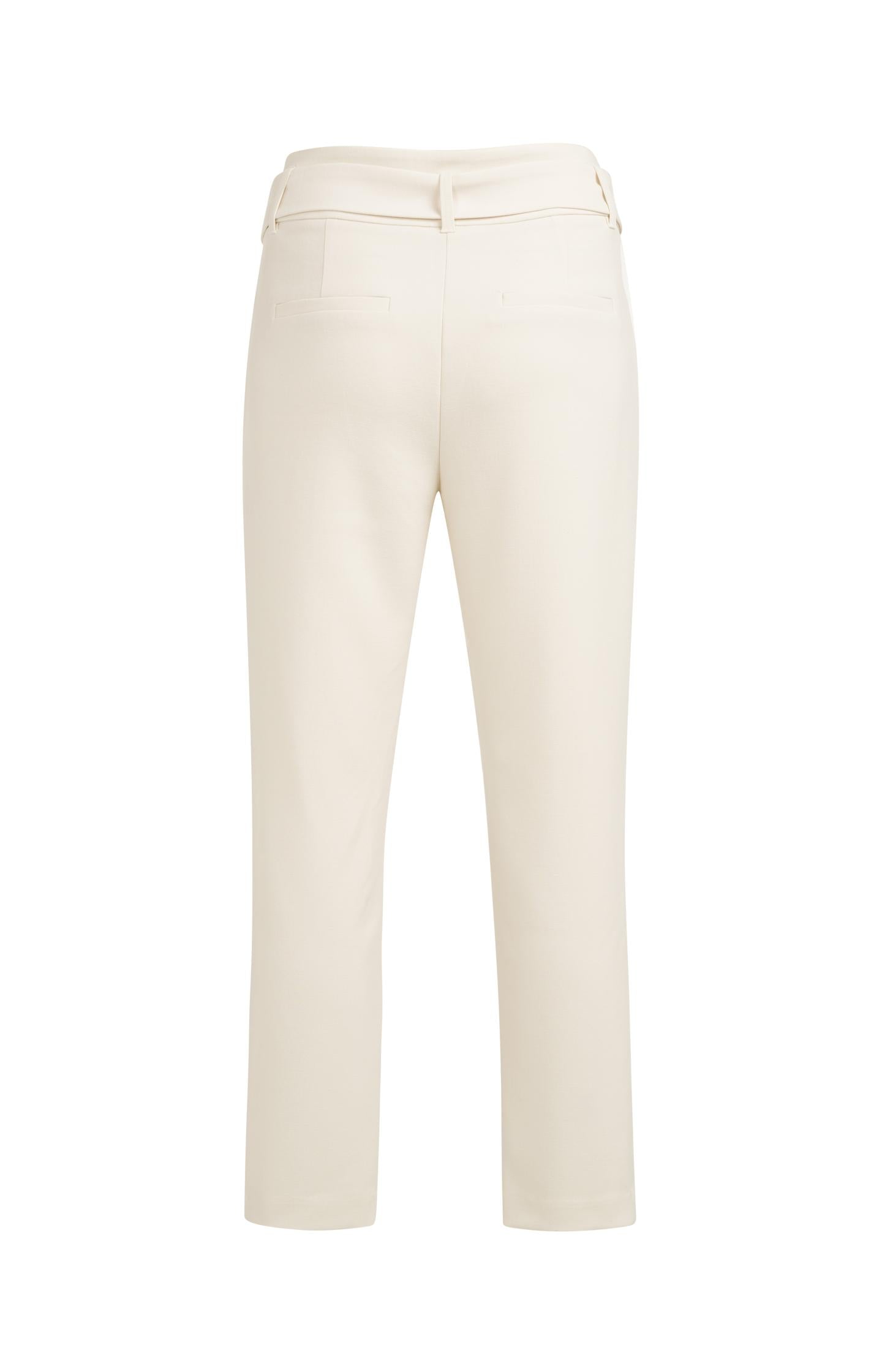 High-waist trousers with belt