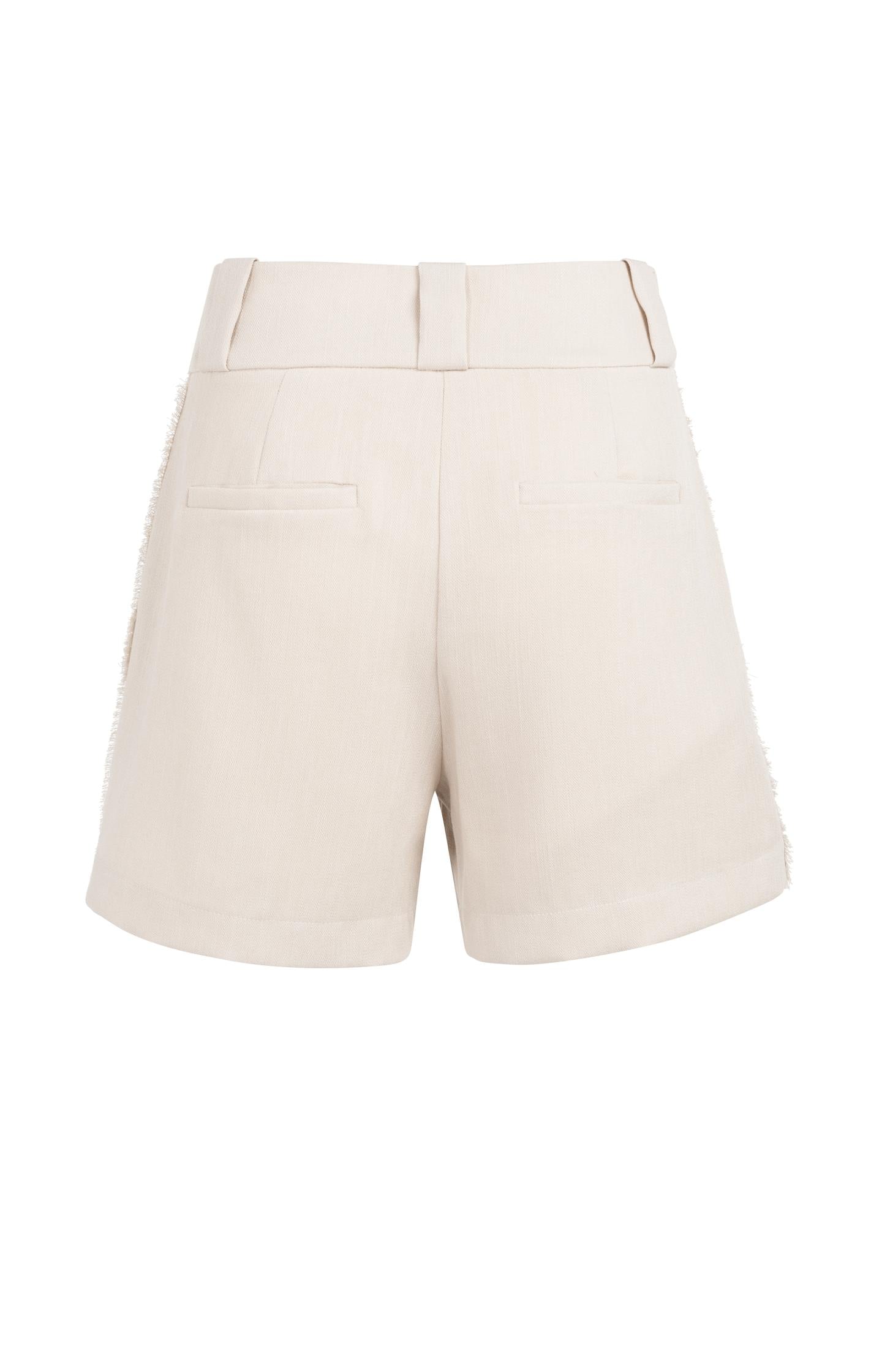 High-waisted shorts in a linen blend - Type: product