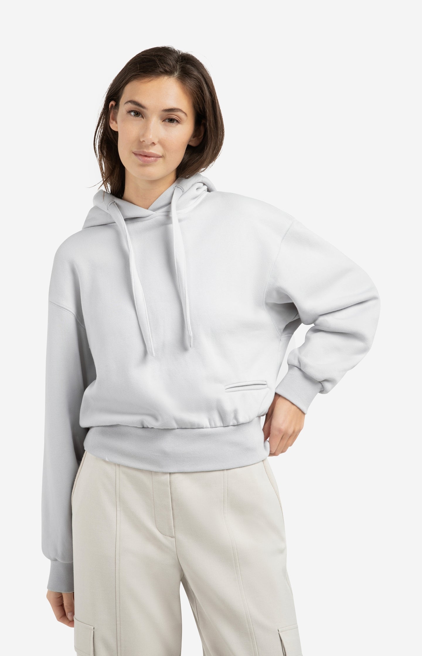 Hoodie with drawstring details - Type: lookbook