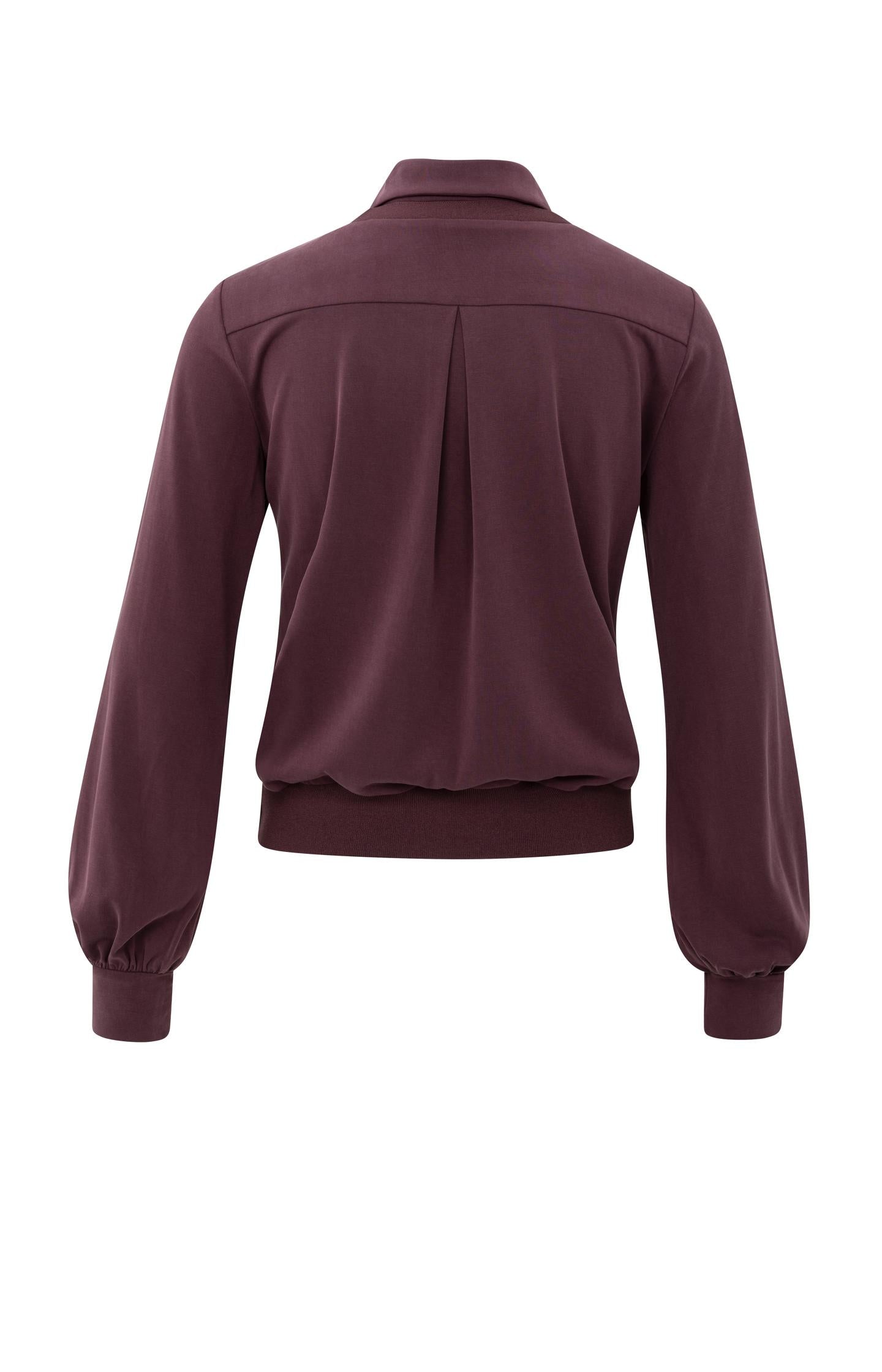 Jersey blouse with double layer effect