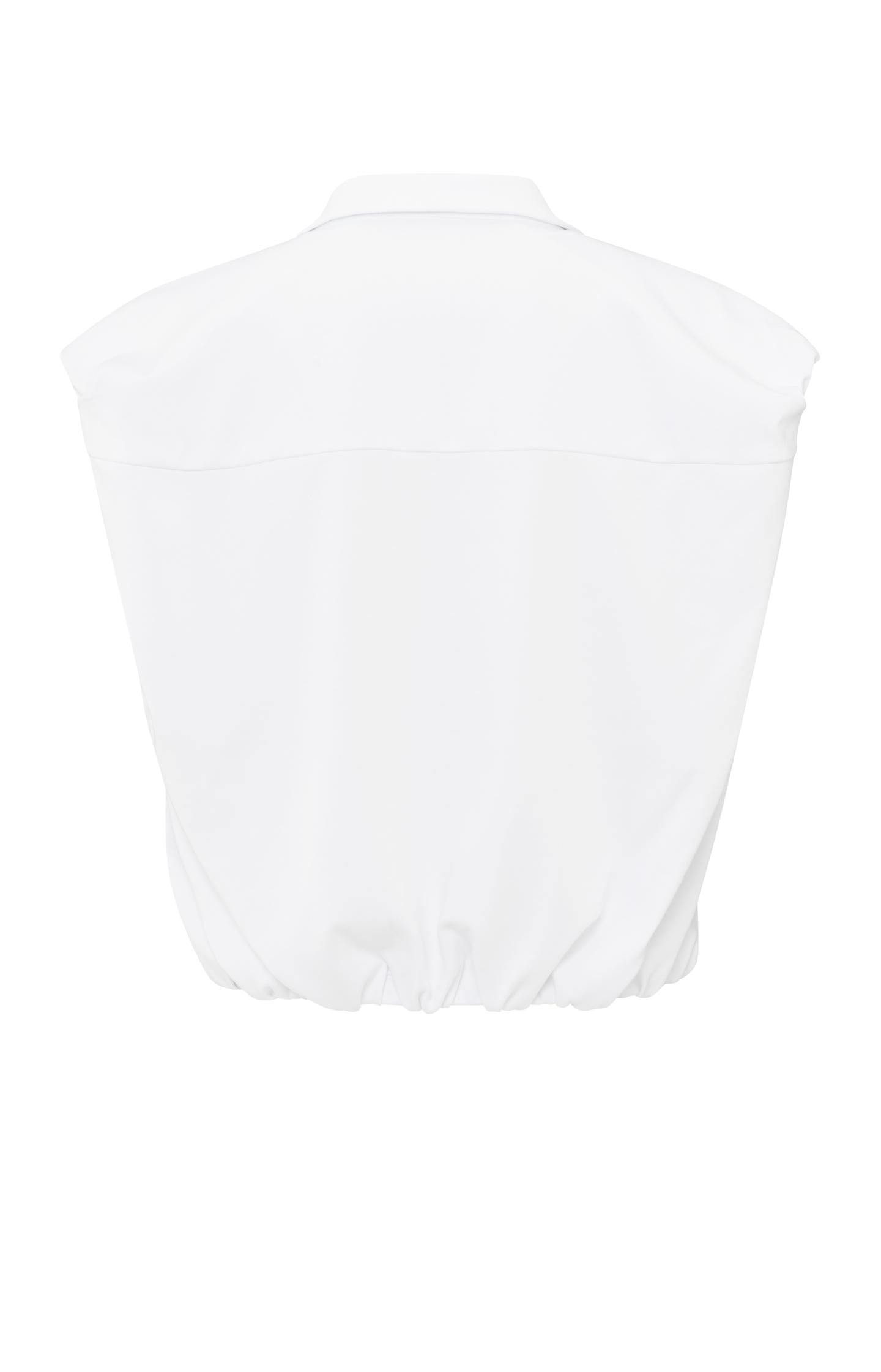 Jersey blouse with puff detail