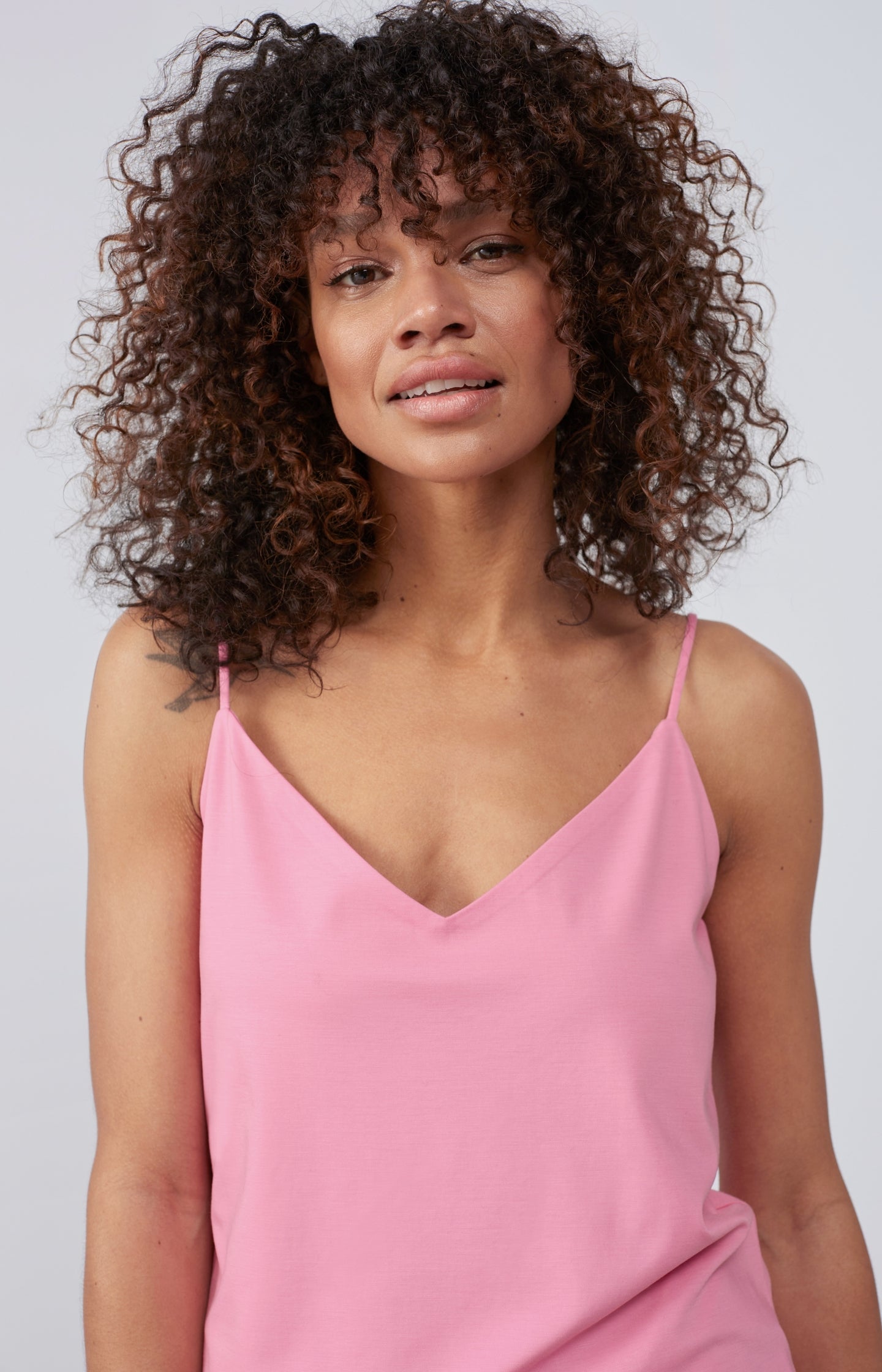 Pink spaghetti top best sale