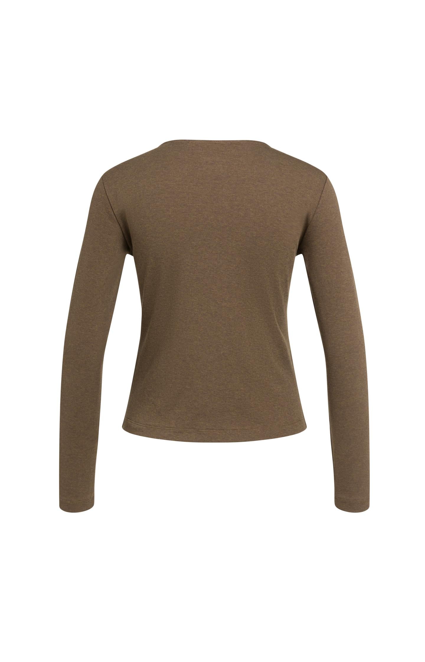 Jersey cardigan with double button closure